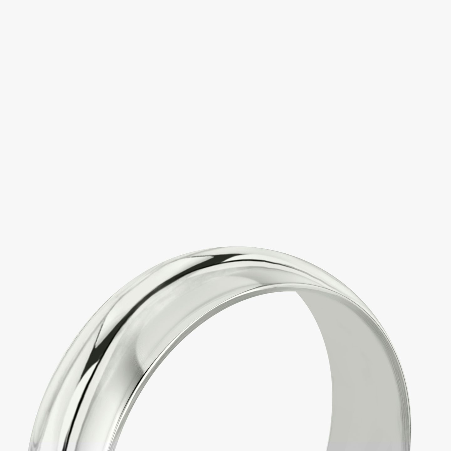 The Round | 18k | White Gold | bandAccent: Plain | bandWidth: 6mm
