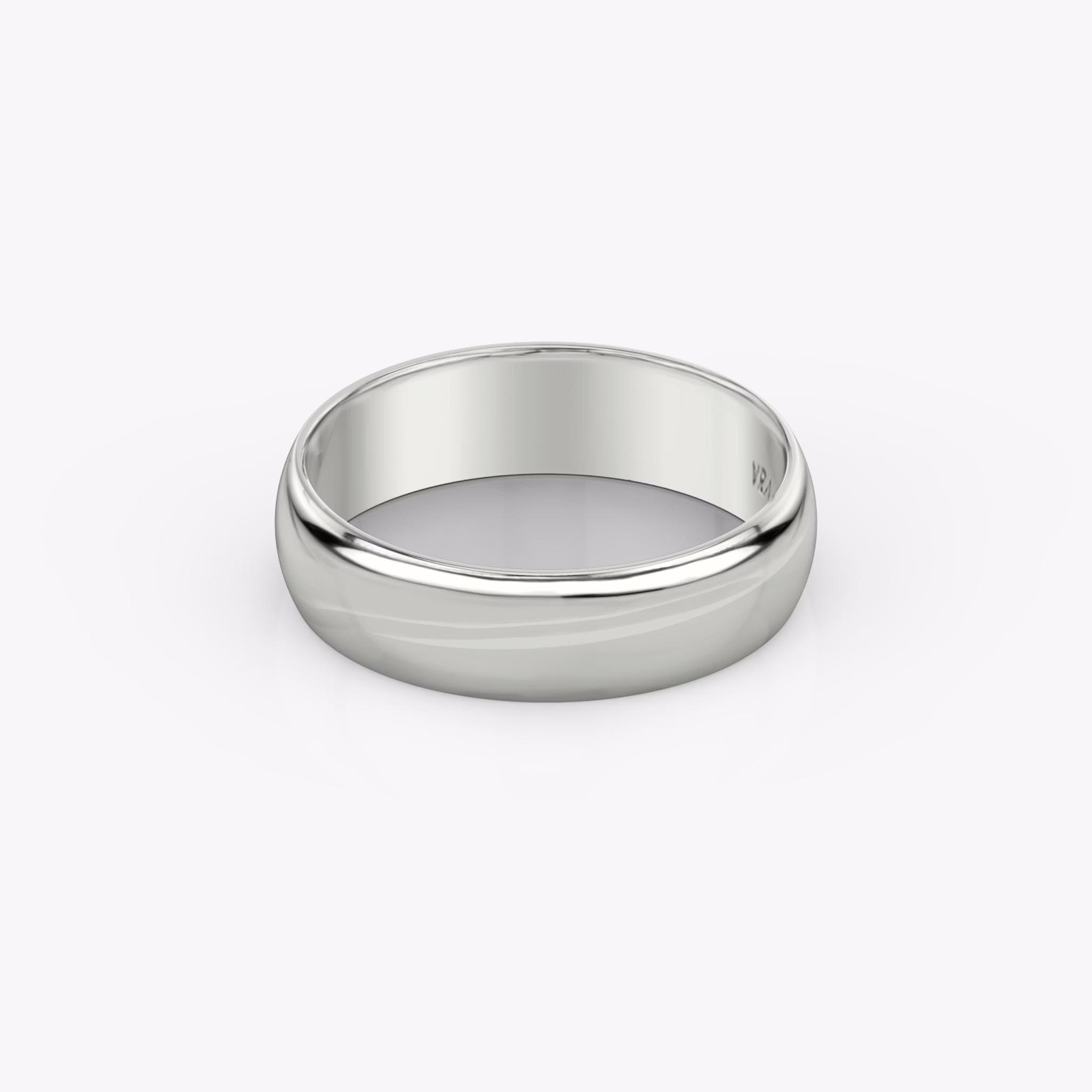 The Round | Platinum | bandAccent: Plain | bandWidth: 6mm