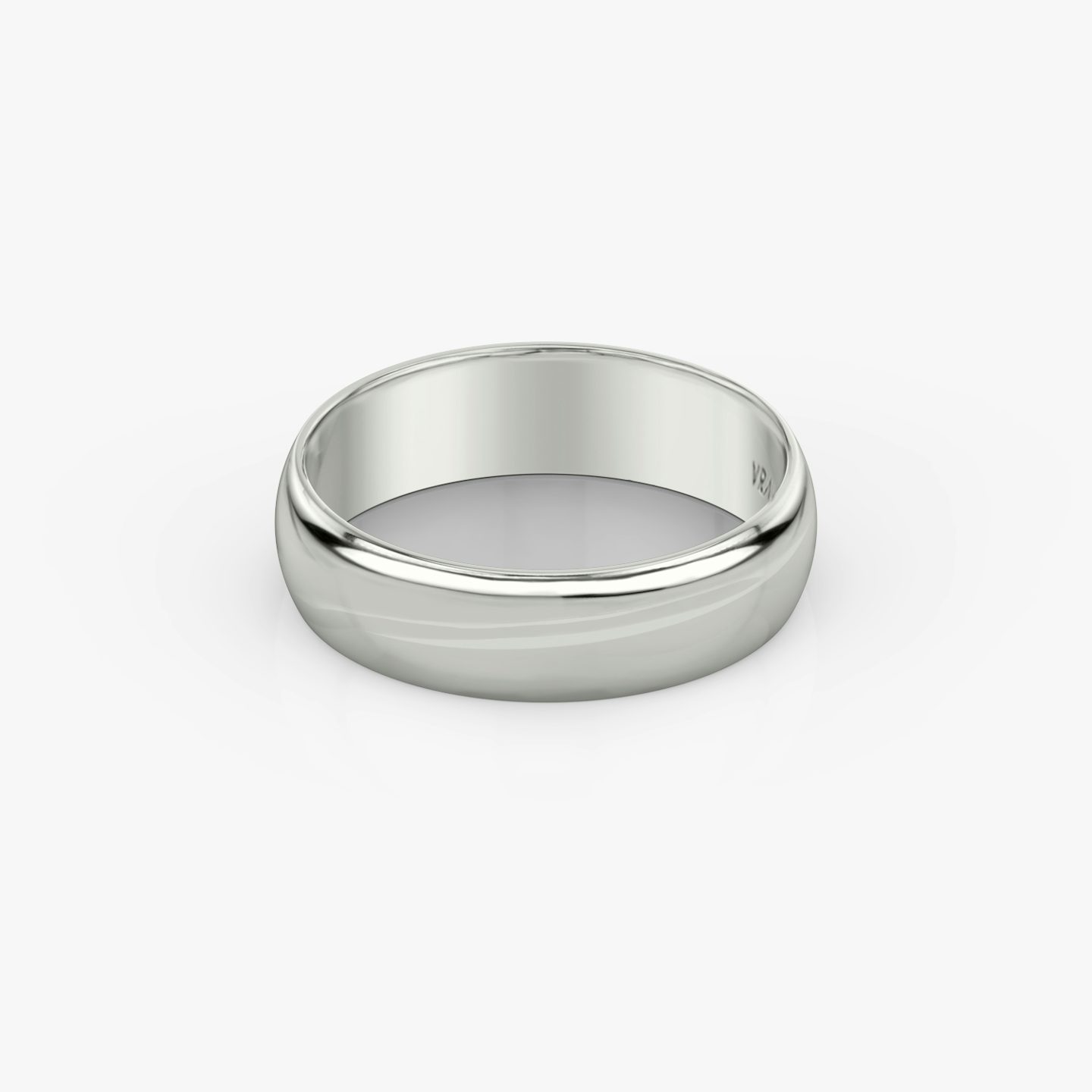 The Round | 18k | White Gold | bandAccent: Plain | bandWidth: 6mm