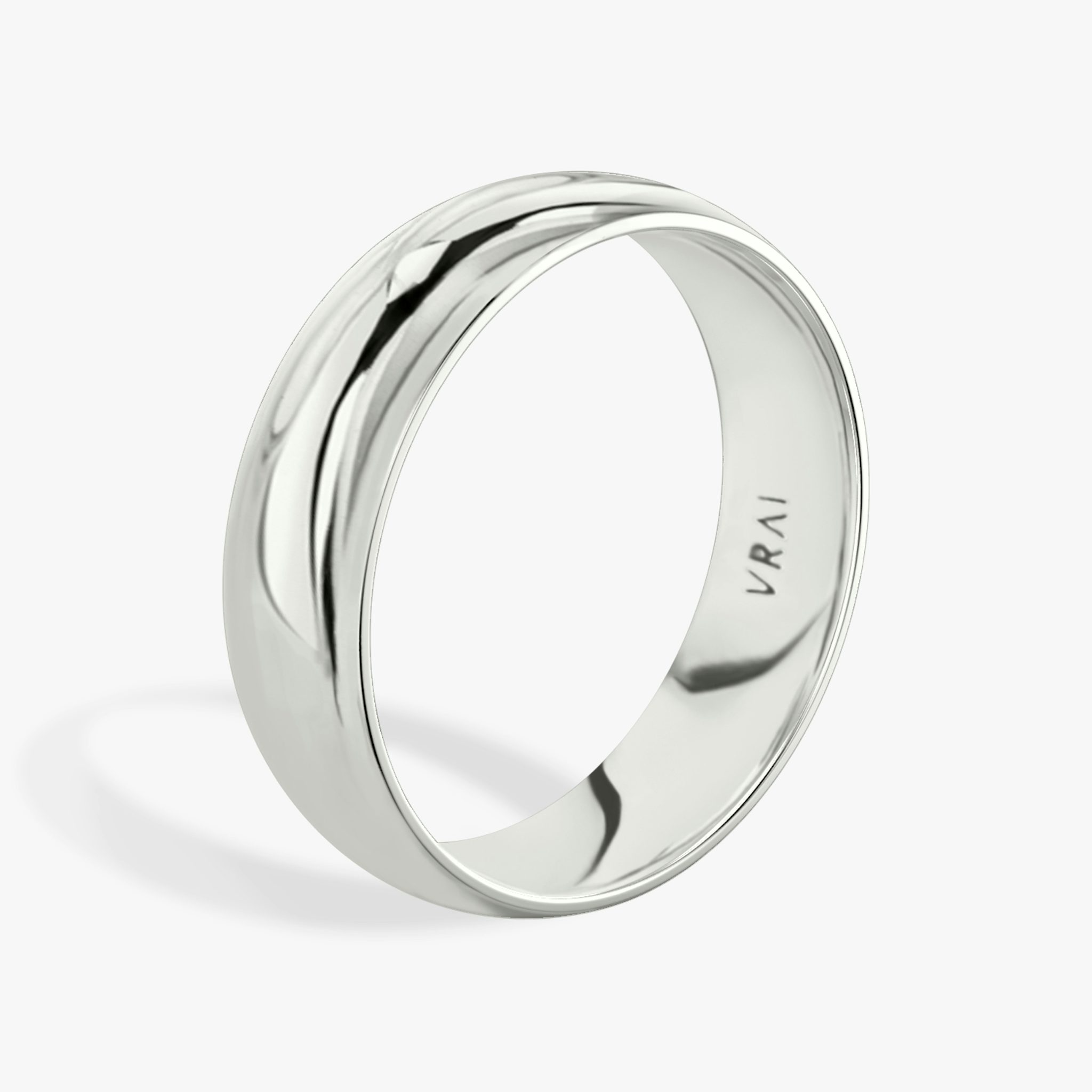 The Round | Platinum | bandAccent: Plain | bandWidth: 6mm
