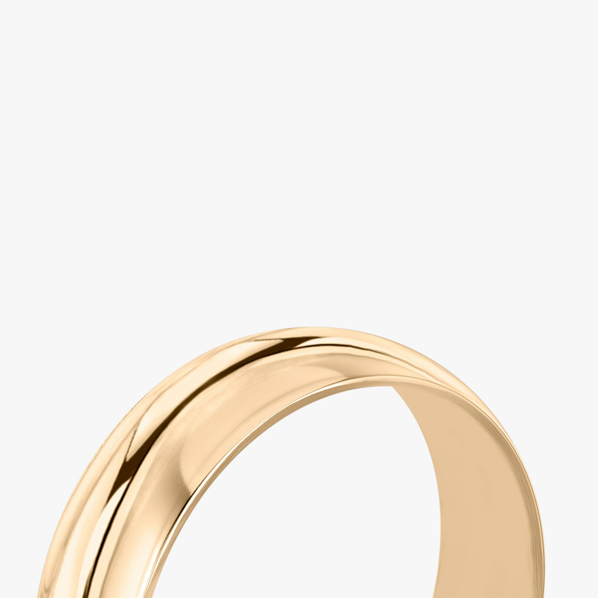 The Round | 14k | Rose Gold | bandAccent: Plain | bandWidth: 6mm