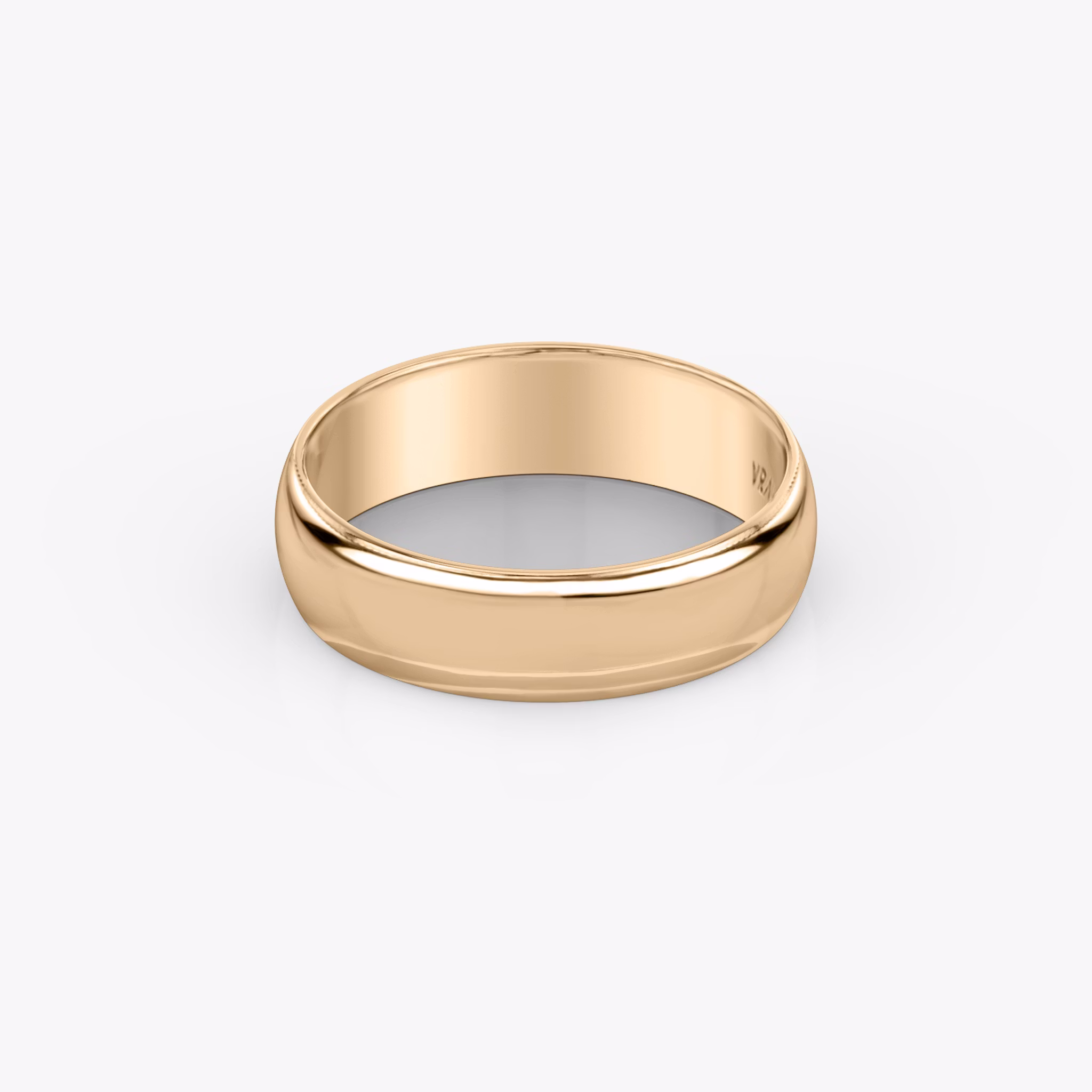 The Round | 14k | Rose Gold | bandAccent: Plain | bandWidth: 6mm