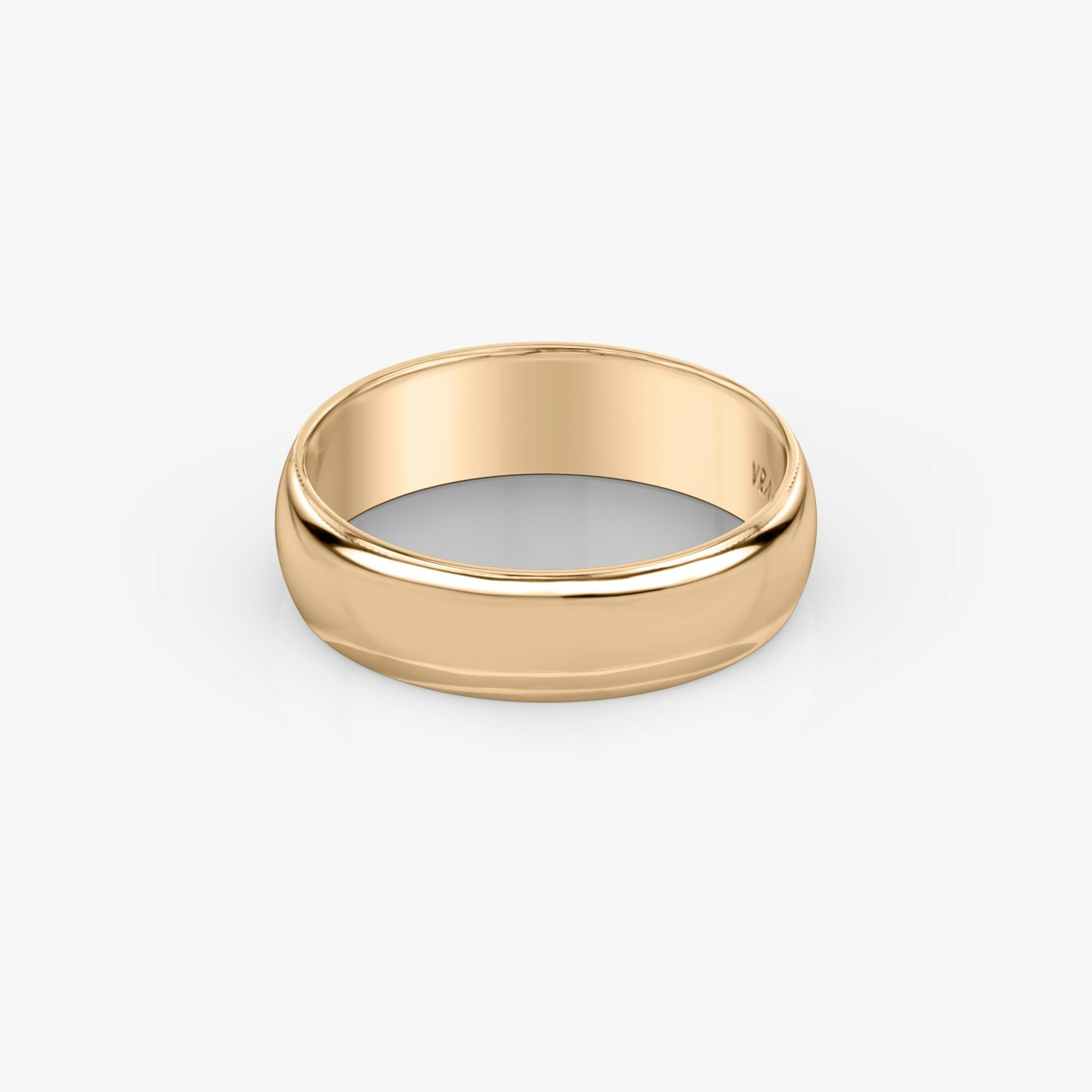 The Round | 14k | Rose Gold | bandAccent: Plain | bandWidth: 6mm