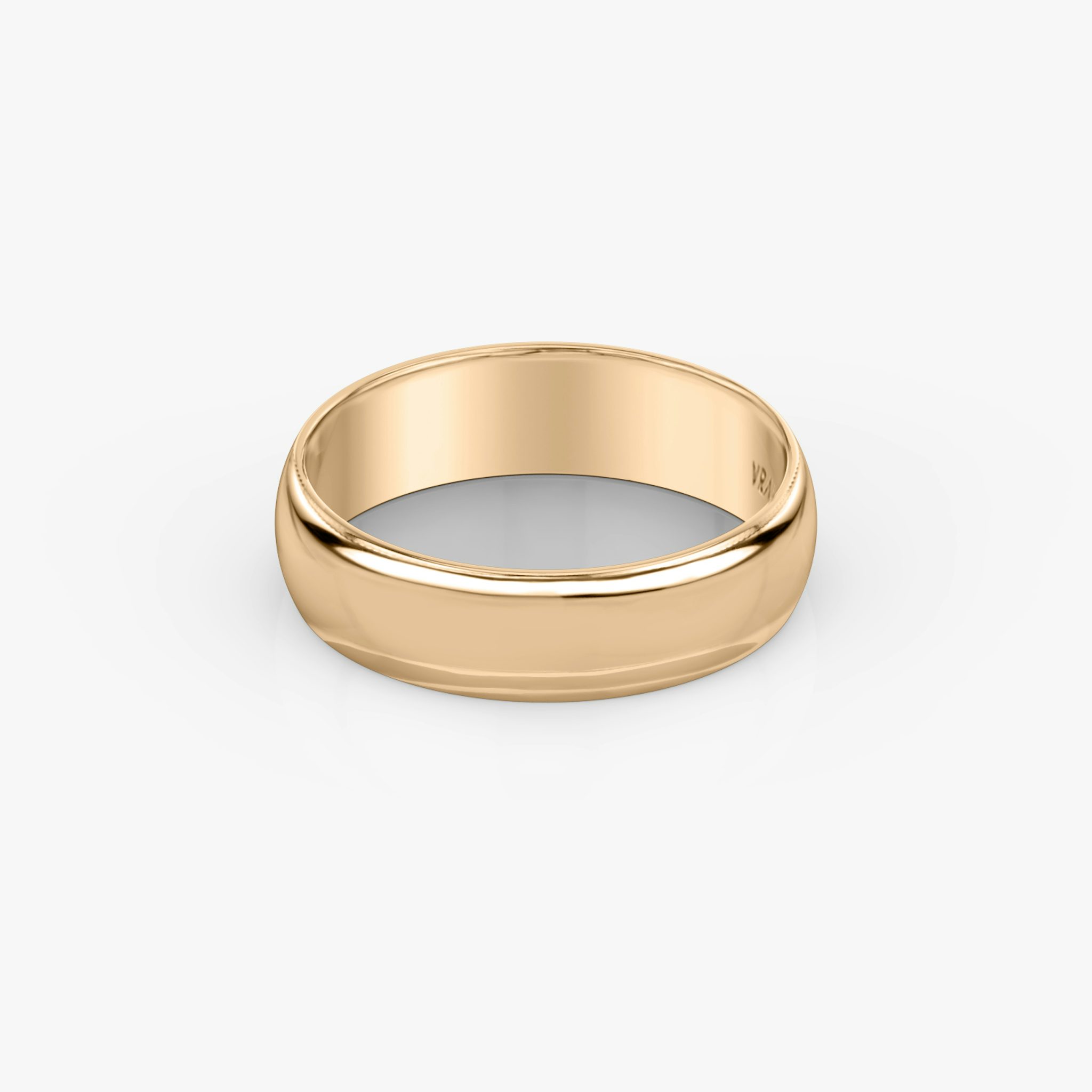 The Round | 14k | Rose Gold | bandAccent: Plain | bandWidth: 6mm