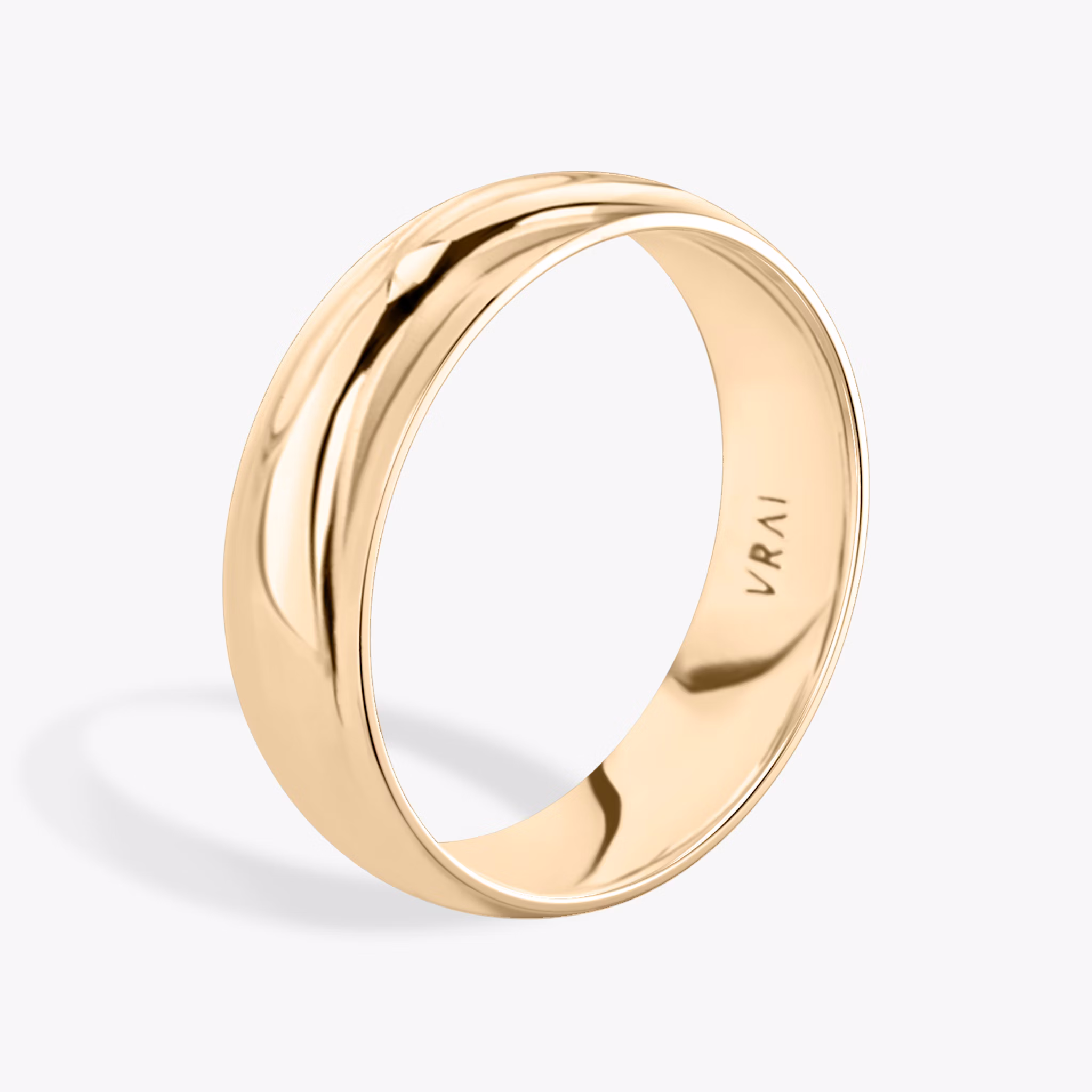 The Round | 14k | Rose Gold | bandAccent: Plain | bandWidth: 6mm