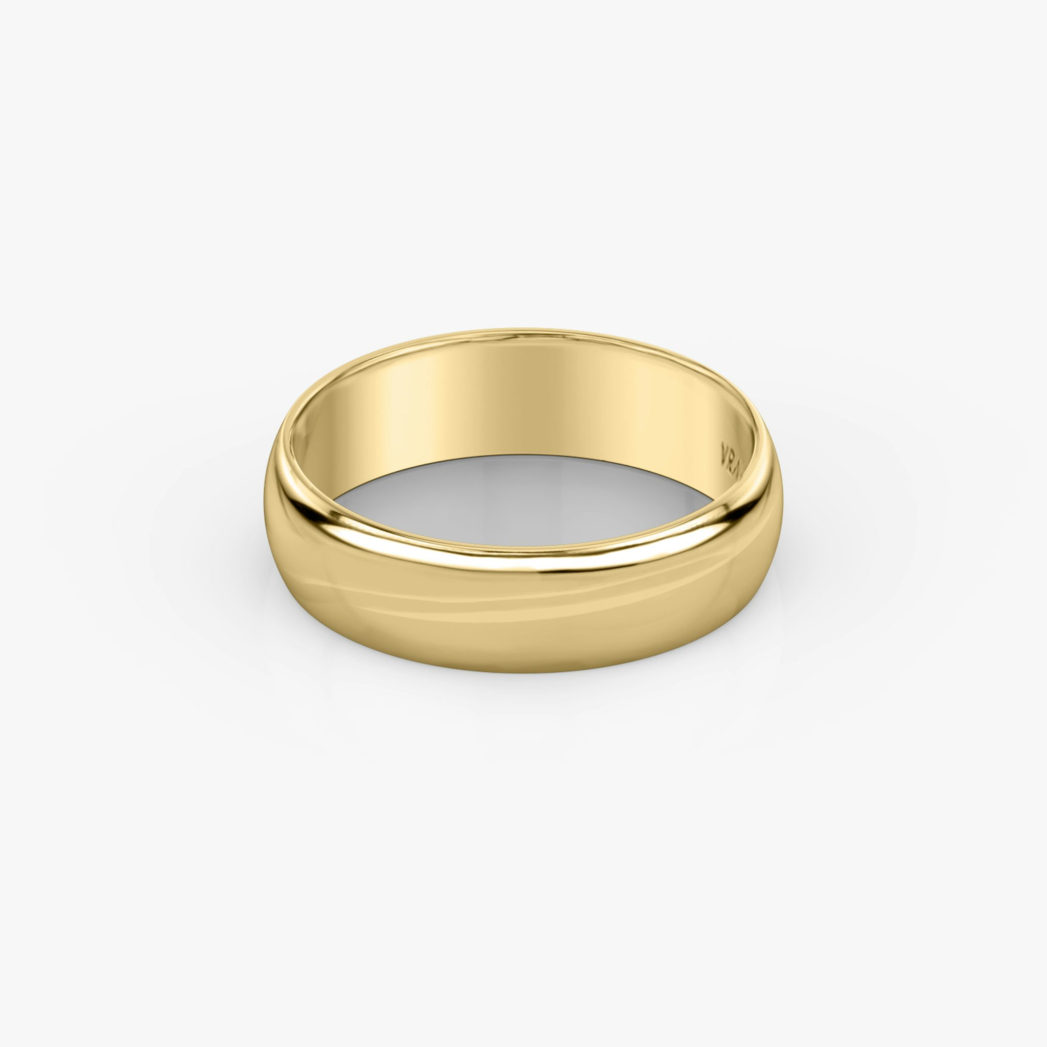 The Round | 18k | Yellow Gold | bandAccent: Plain | bandWidth: 6mm