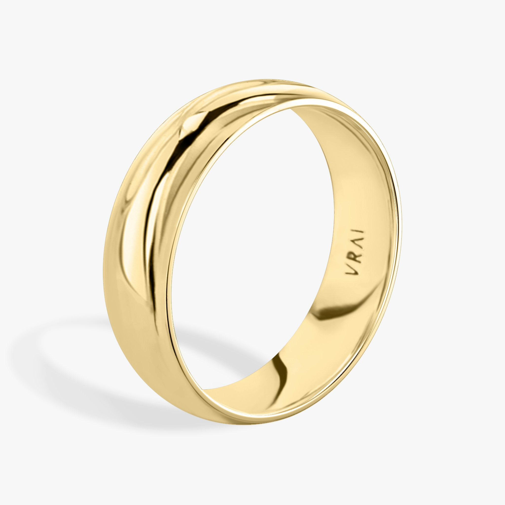 The Round | 18k | Yellow Gold | bandAccent: Plain | bandWidth: 6mm