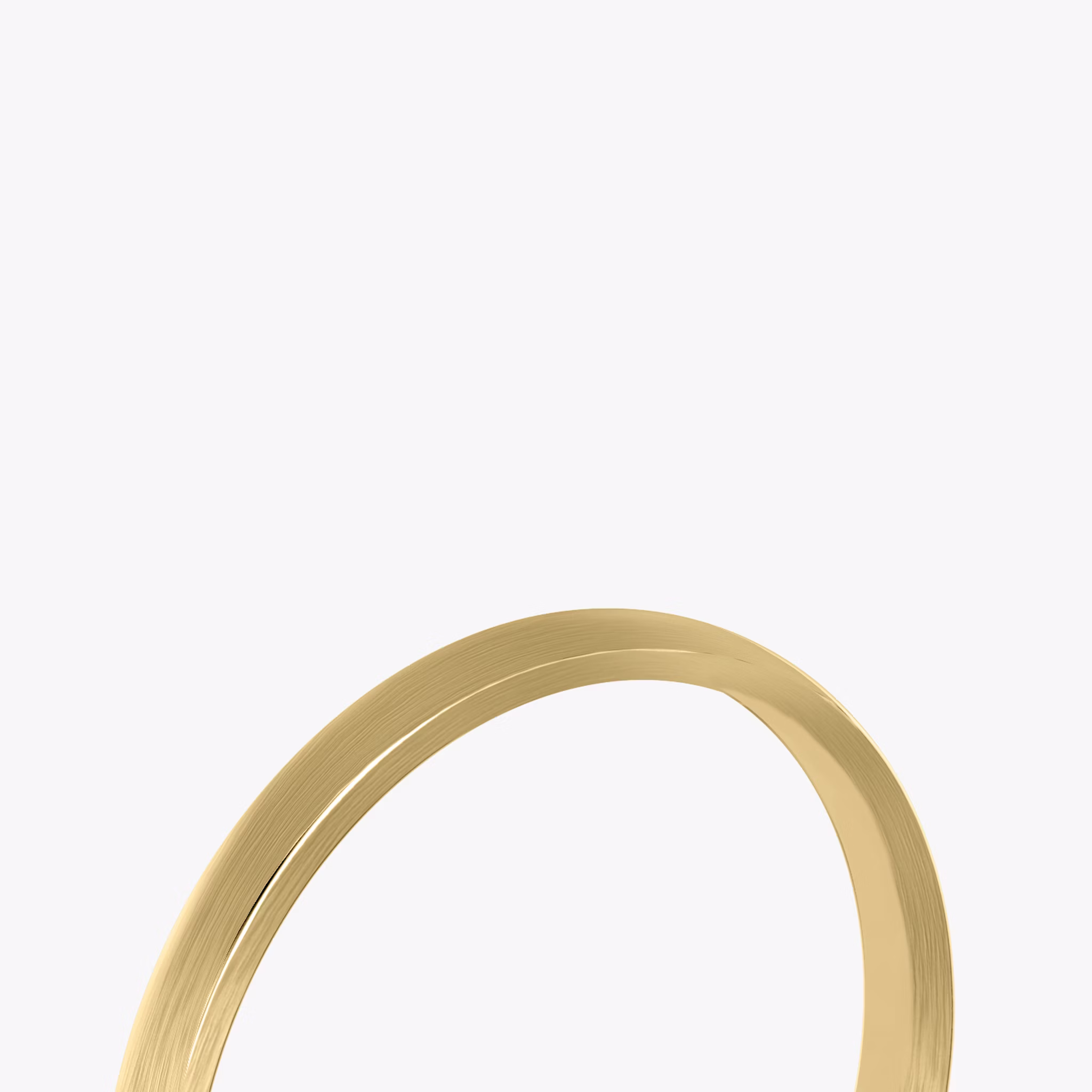 Brushed Round Band | 18k | Yellow Gold | bandWidth: 2mm