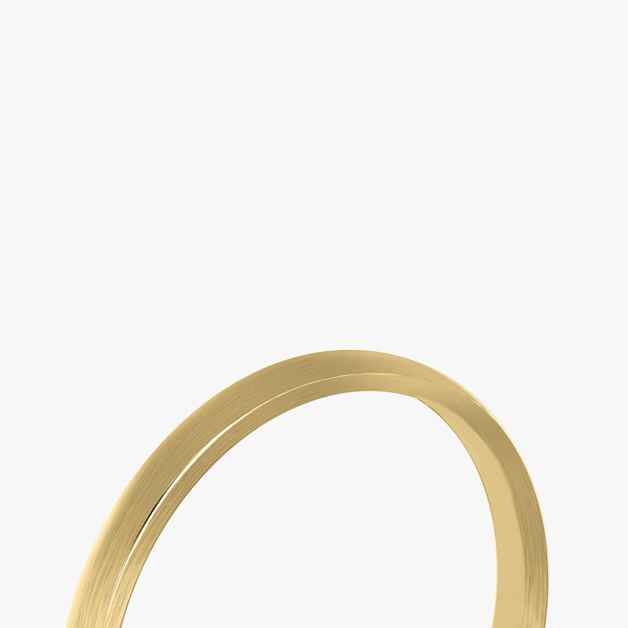Brushed Round Band | 18k | Yellow Gold | bandWidth: 2mm