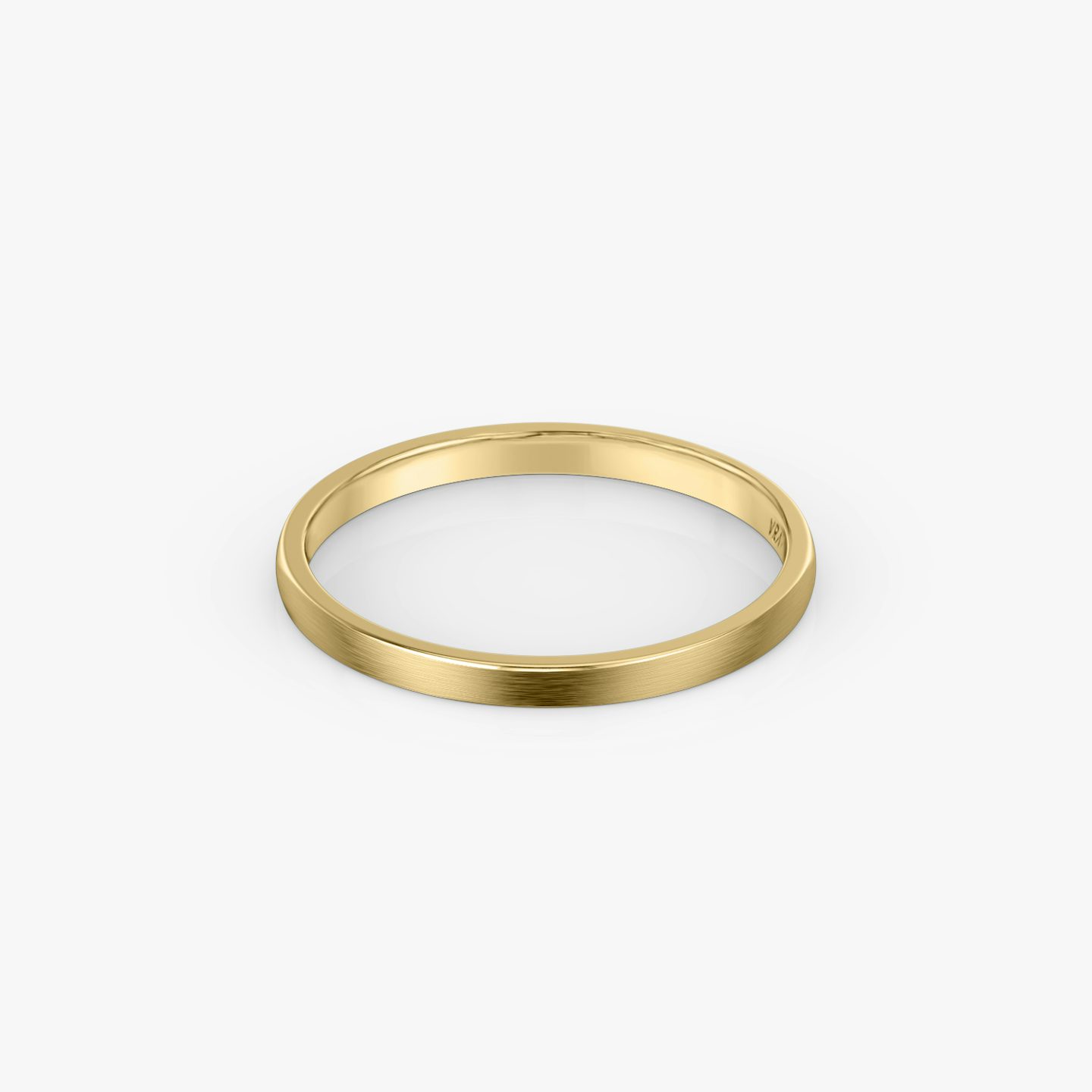 Brushed Round Band 2mm yellow-gold