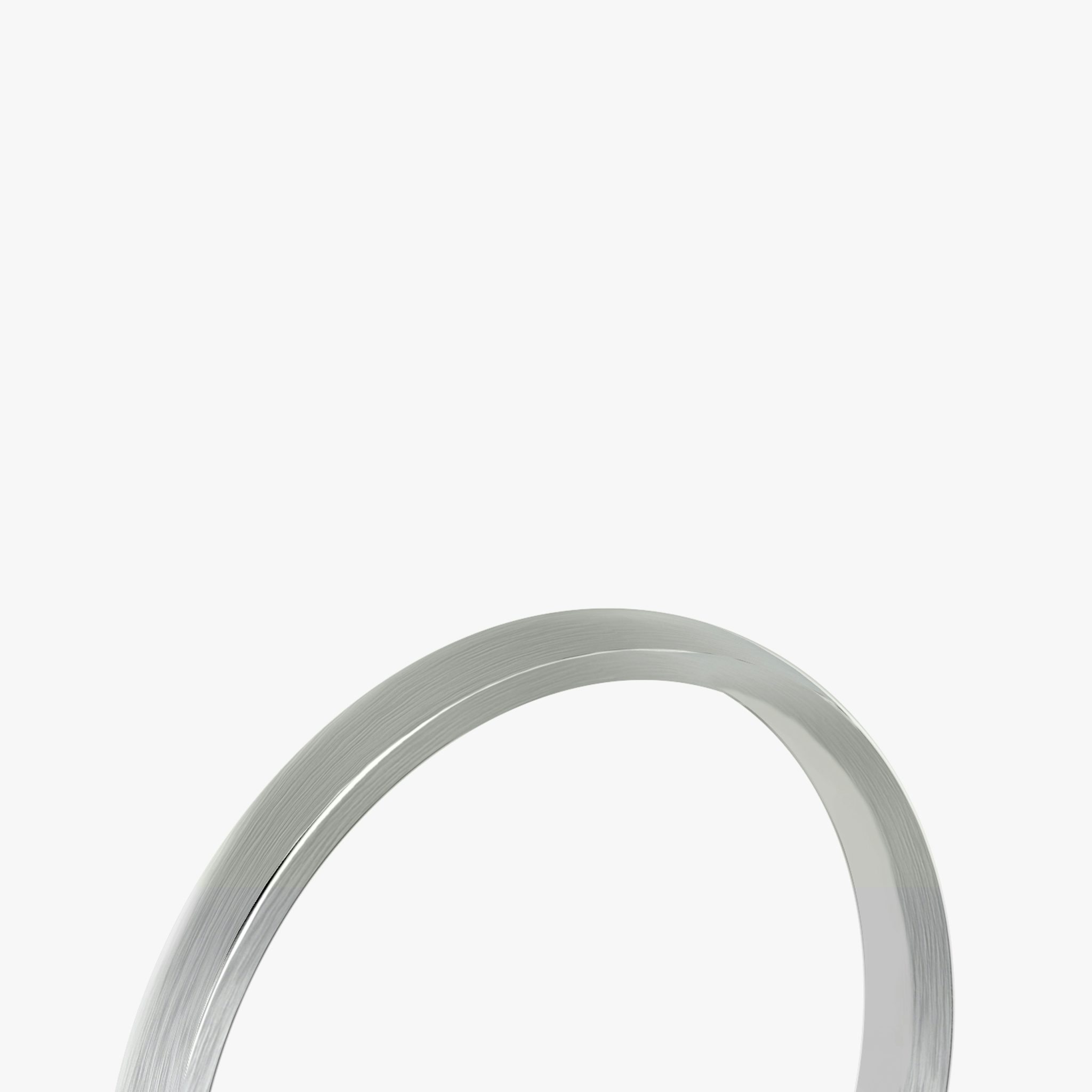 Brushed Round Band | Platinum | bandWidth: 2mm
