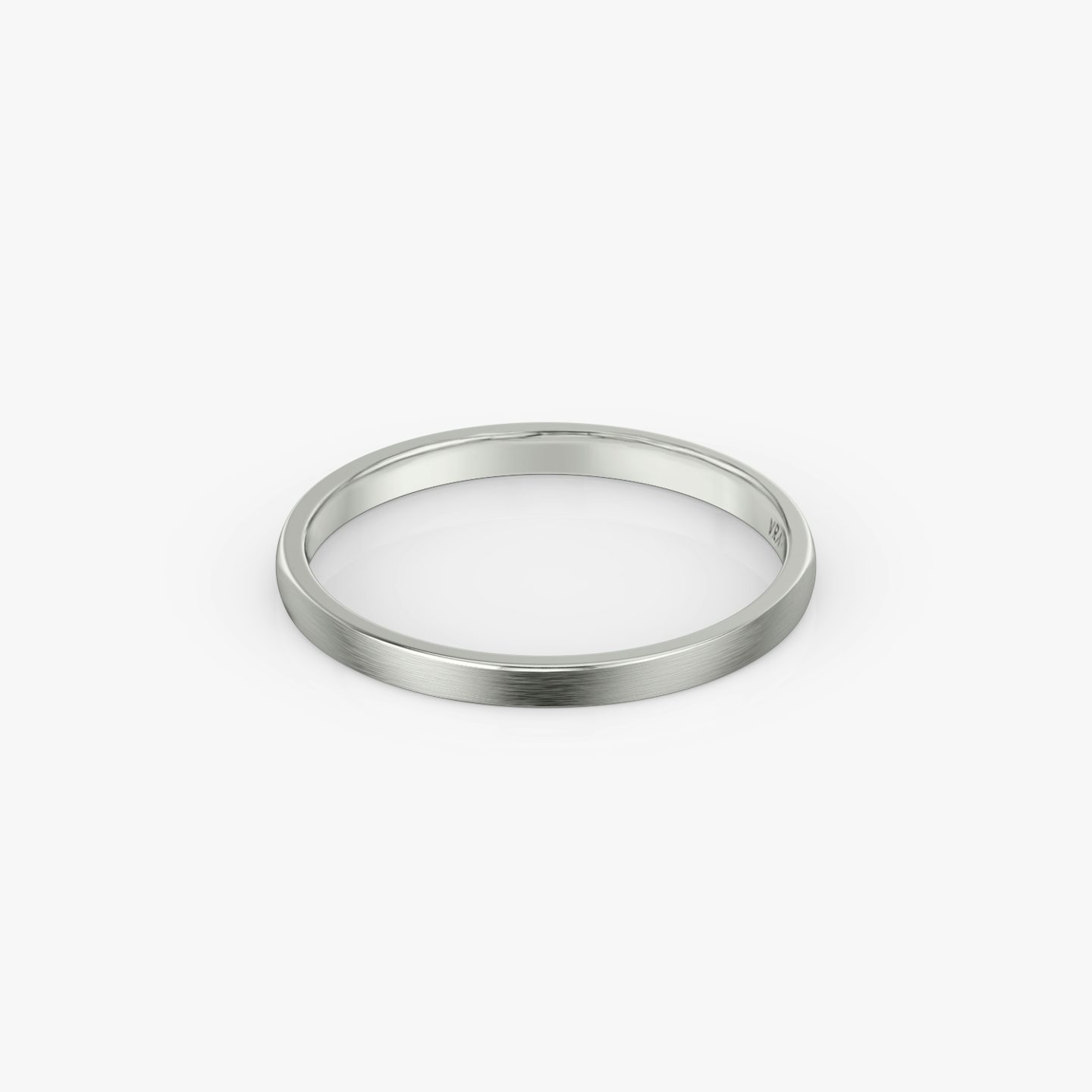 Brushed Round Band | Platinum | bandWidth: 2mm