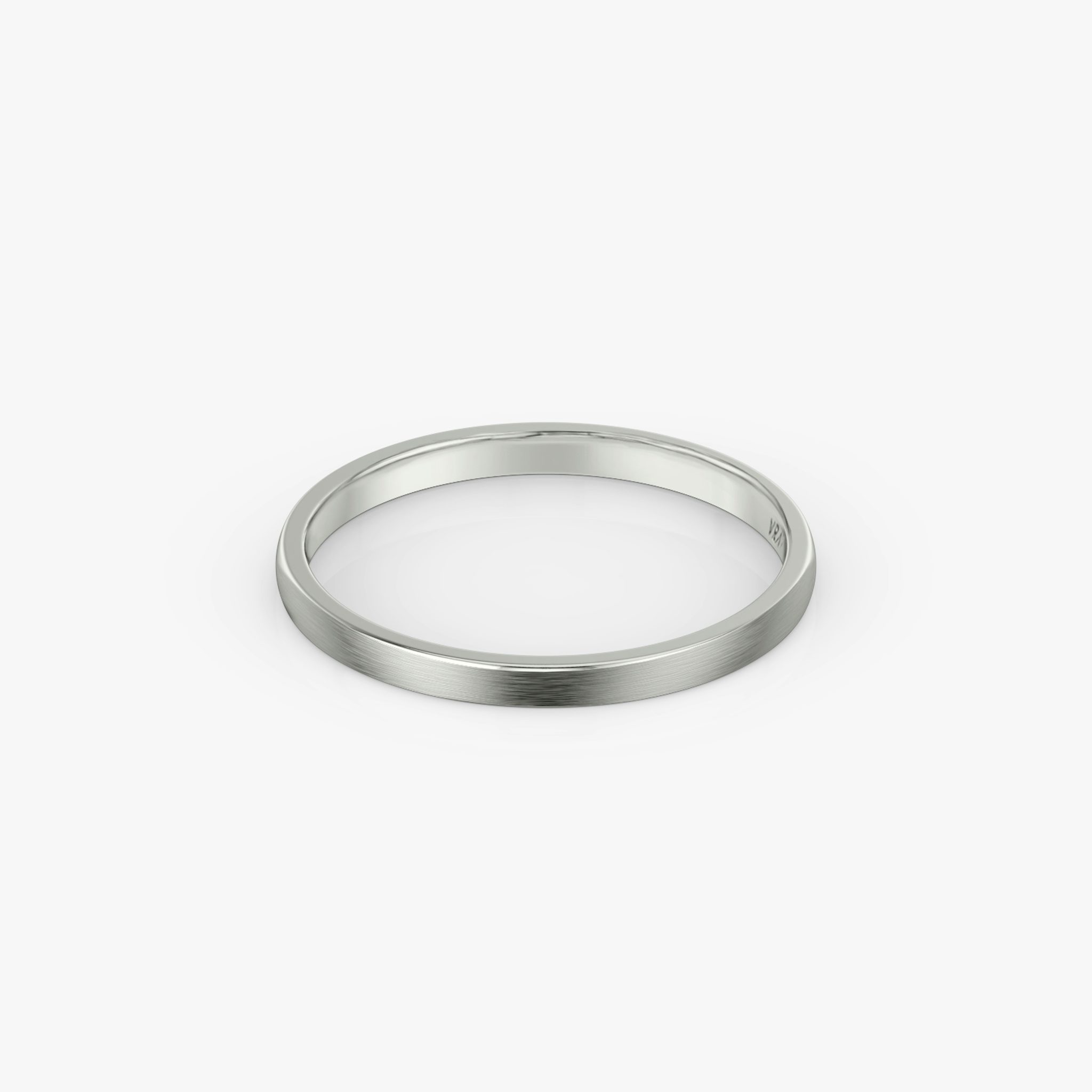 Brushed Round Band | Platinum | bandWidth: 2mm
