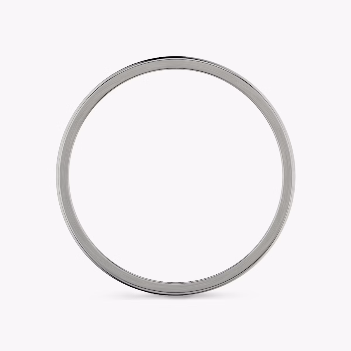 Brushed Round Band | 18k | White Gold | bandWidth: 2mm