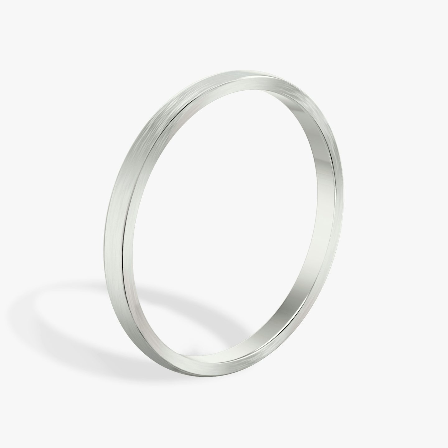 Brushed Round Band | Platinum | bandWidth: 2mm