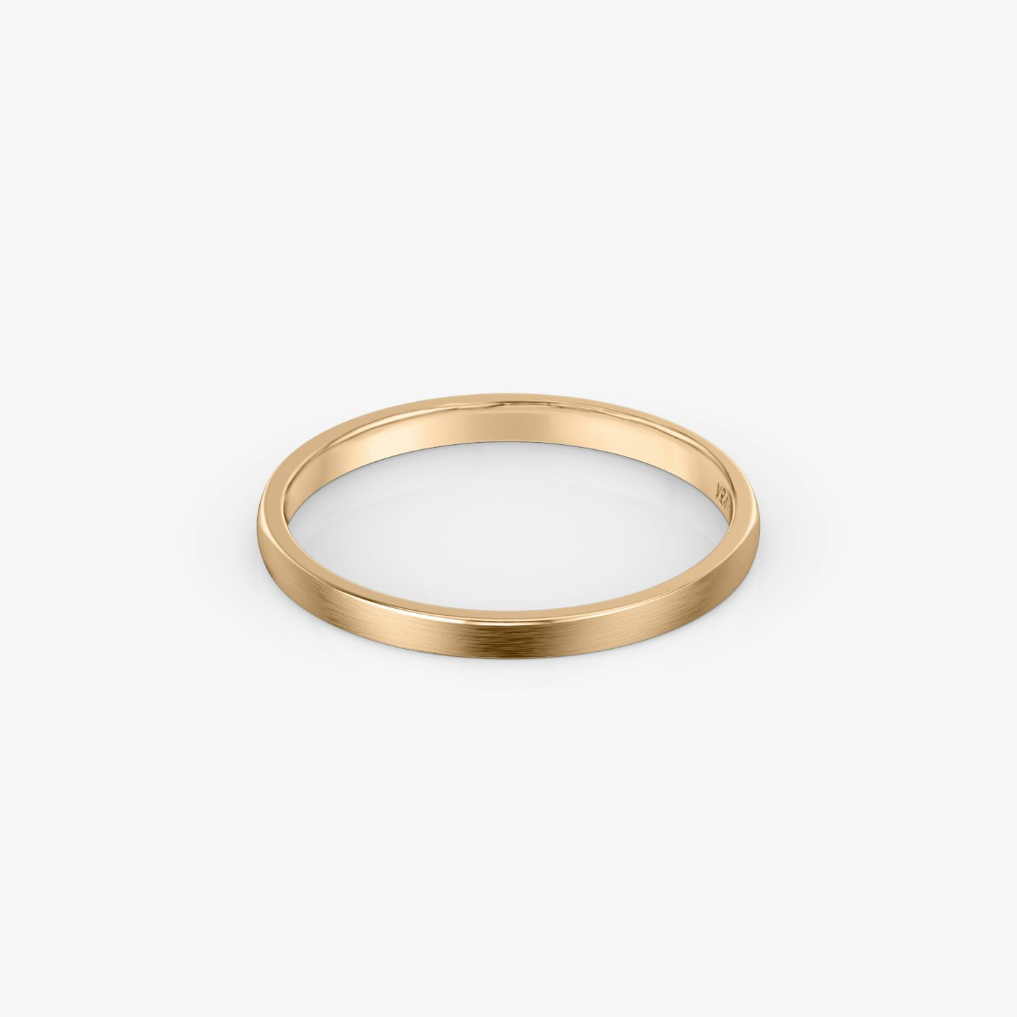 Brushed Round Band | 14k | Rose Gold | bandWidth: 2mm
