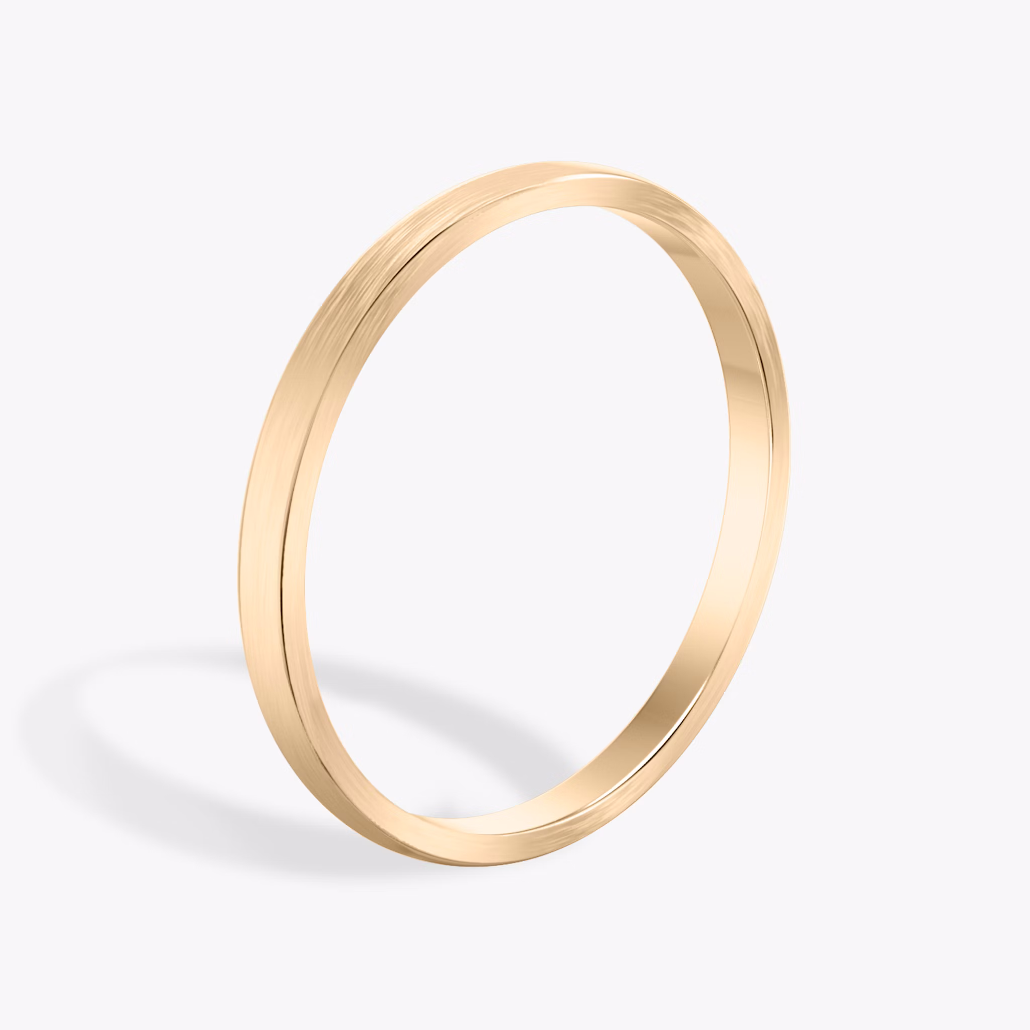 Brushed Round Band | 14k | Rose Gold | bandWidth: 2mm