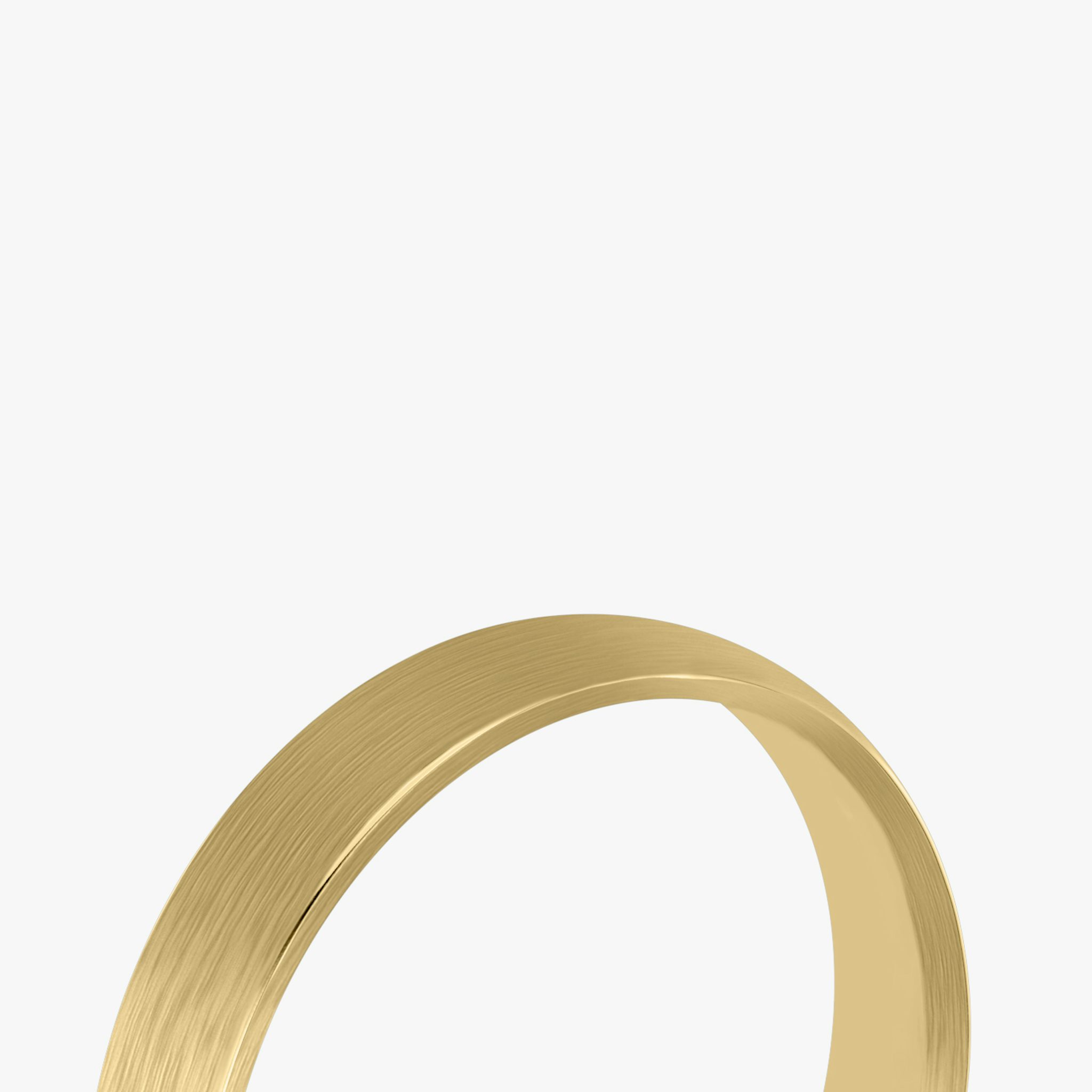 Brushed Round Band | 18k | Yellow Gold | bandWidth: 4mm