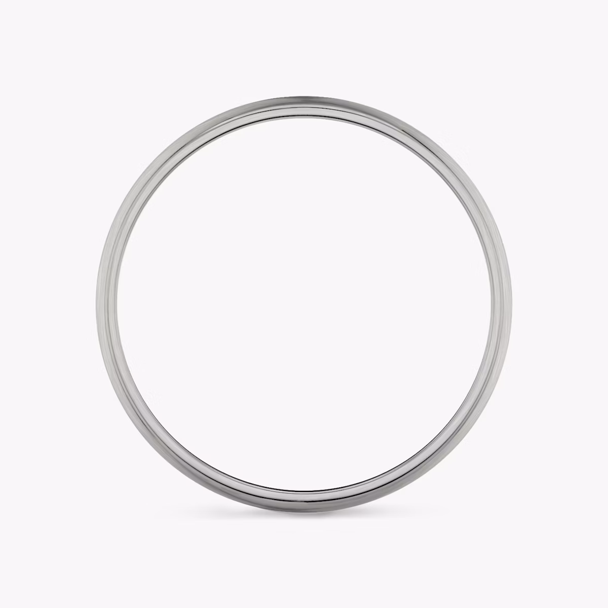 Brushed Round Band | 18k | White Gold | bandWidth: 4mm