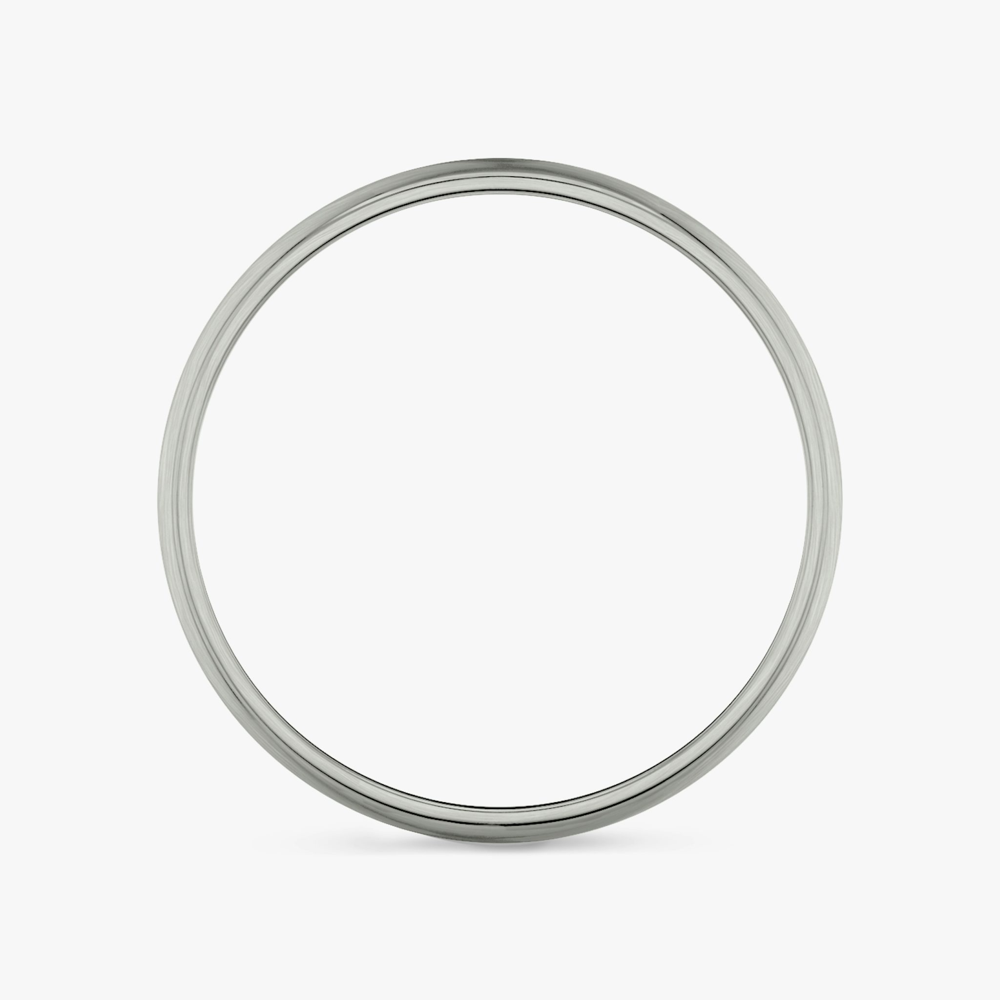 Brushed Round Band | 18k | White Gold | bandWidth: 4mm