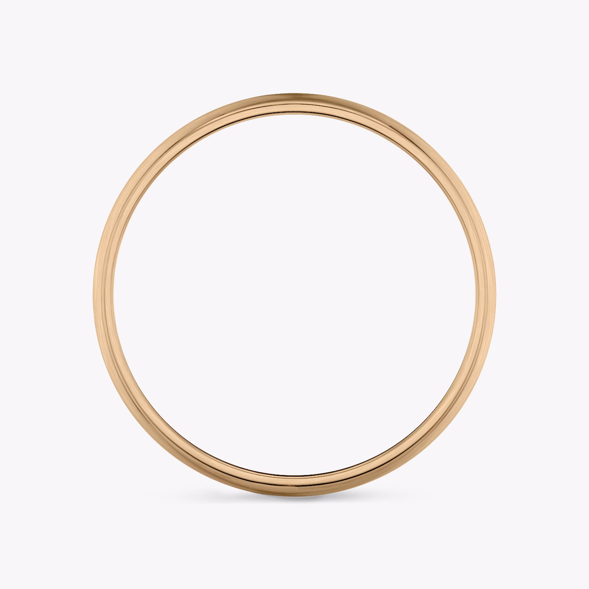 Brushed Round Band | 14k | Rose Gold | bandWidth: 4mm