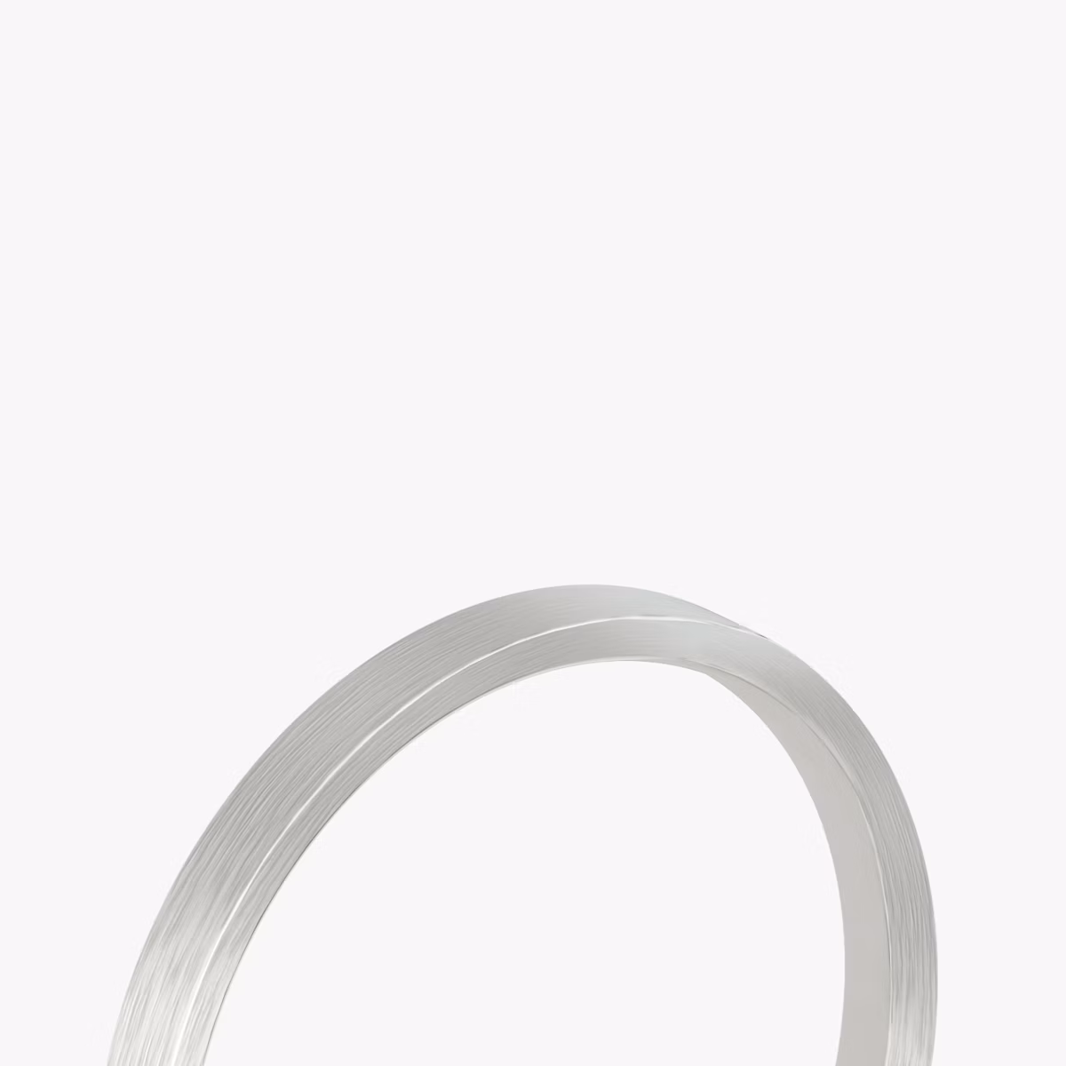Brushed Flat Band | 18k | White Gold | bandWidth: 2mm