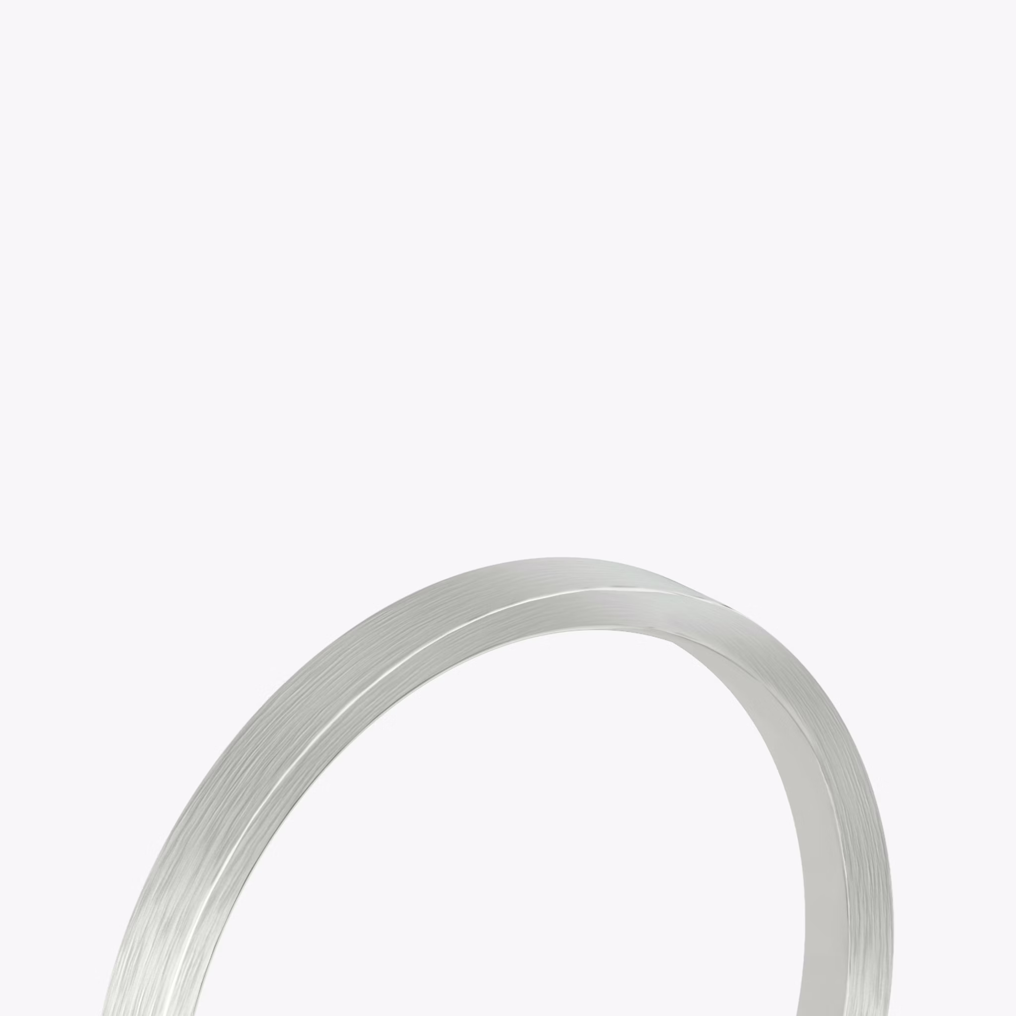 Brushed Flat Band | Platinum | bandWidth: 2mm