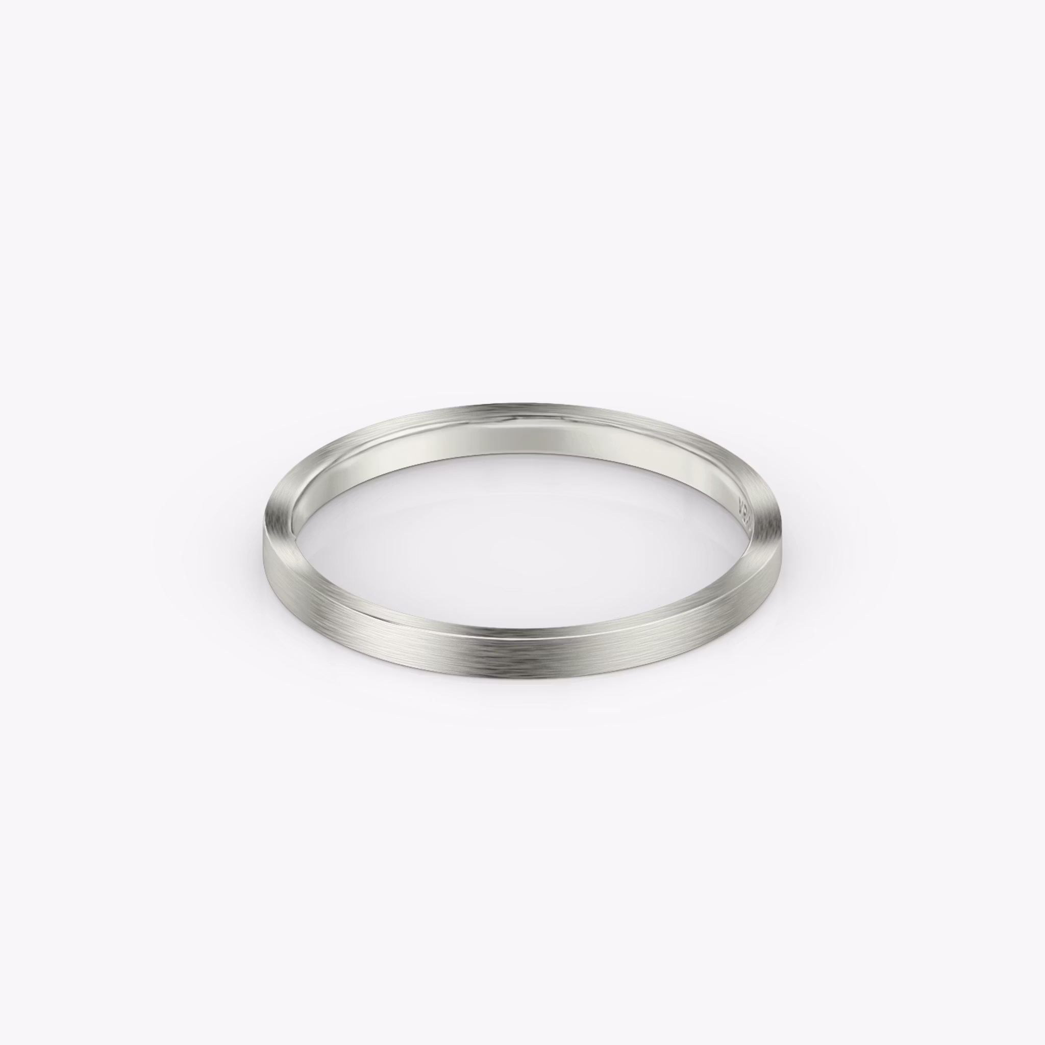 Brushed Flat Band | Platinum