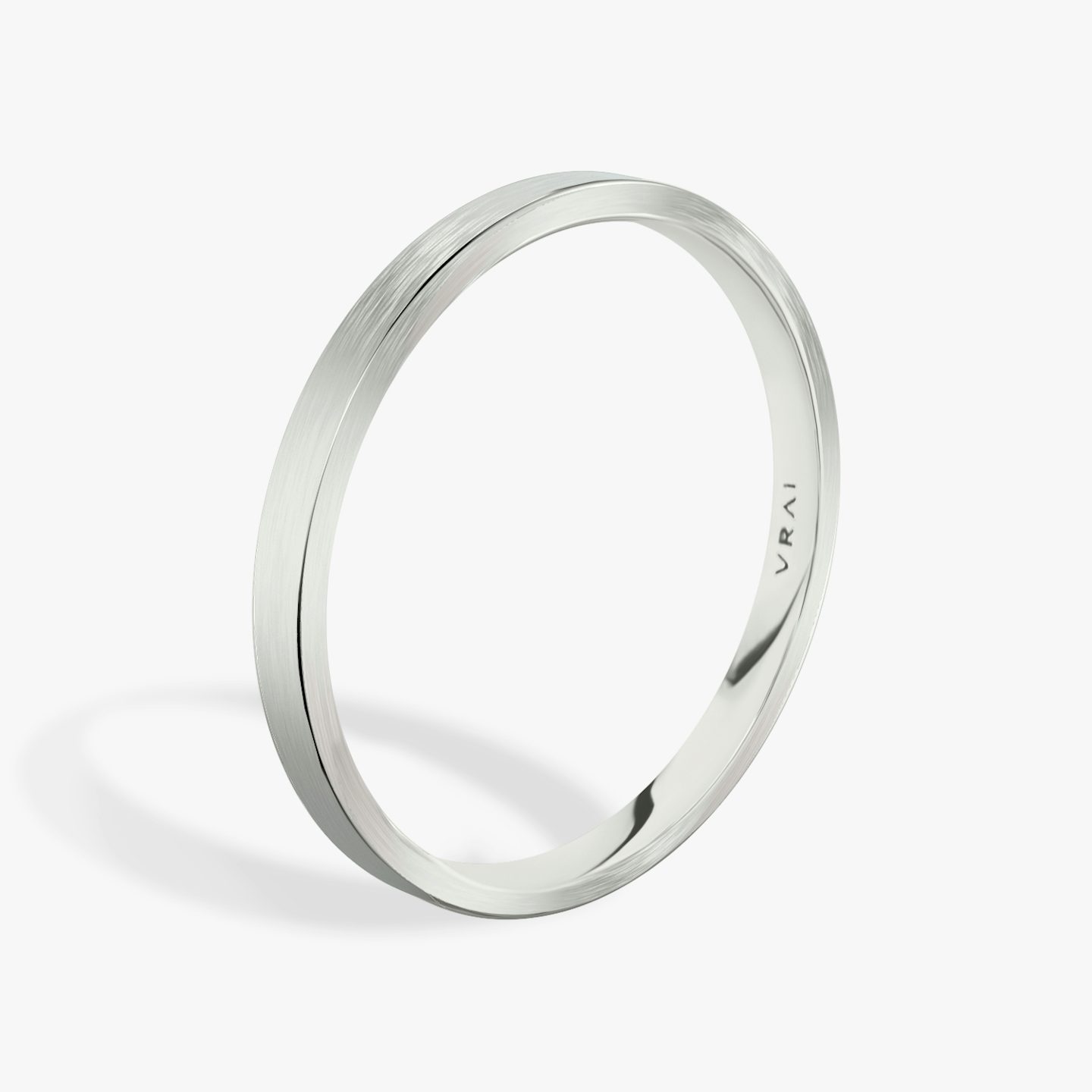 Brushed Flat Ehering | 18k | Weißgold | bandWidth: 2mm