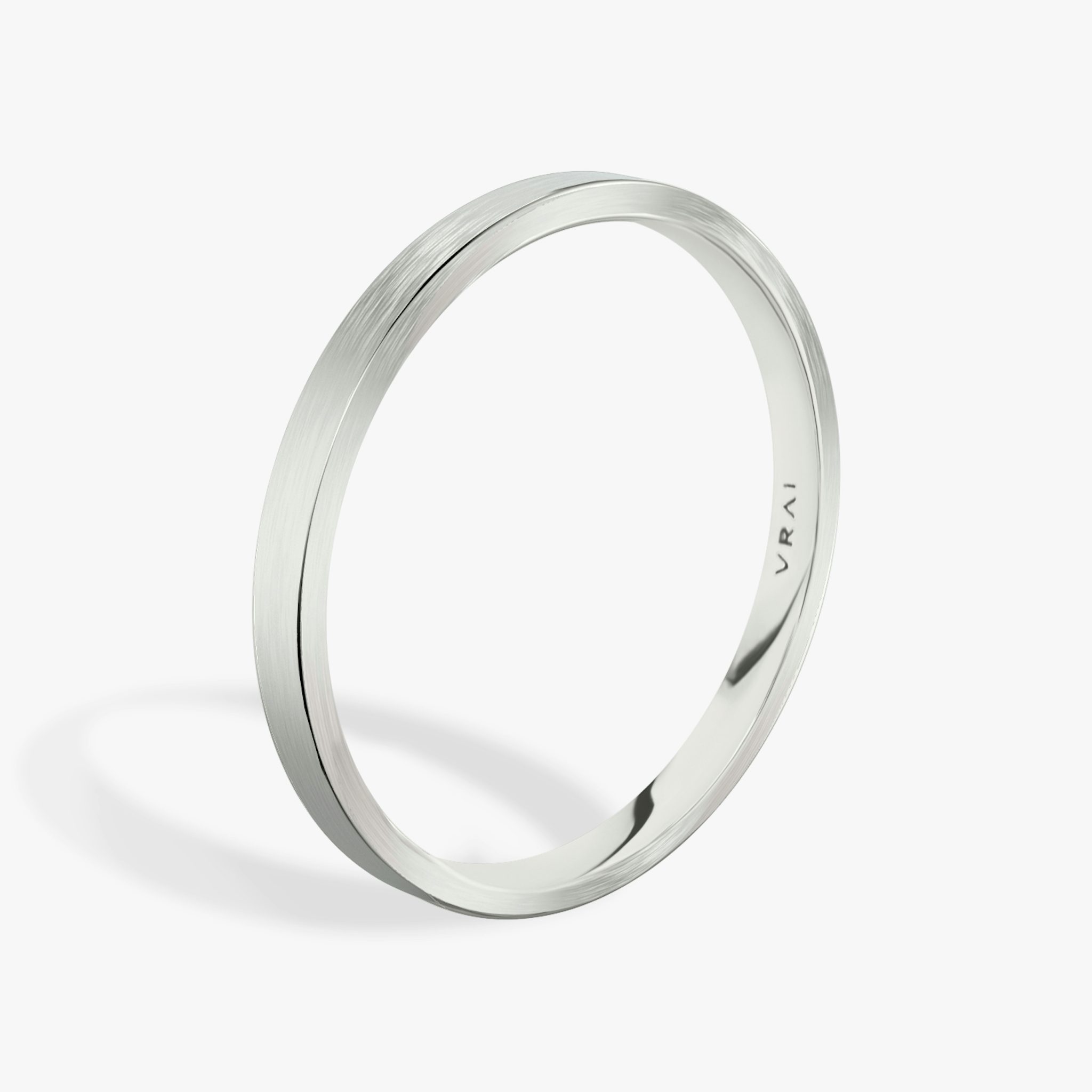 Brushed Flat Band | Platinum | bandWidth: 2mm