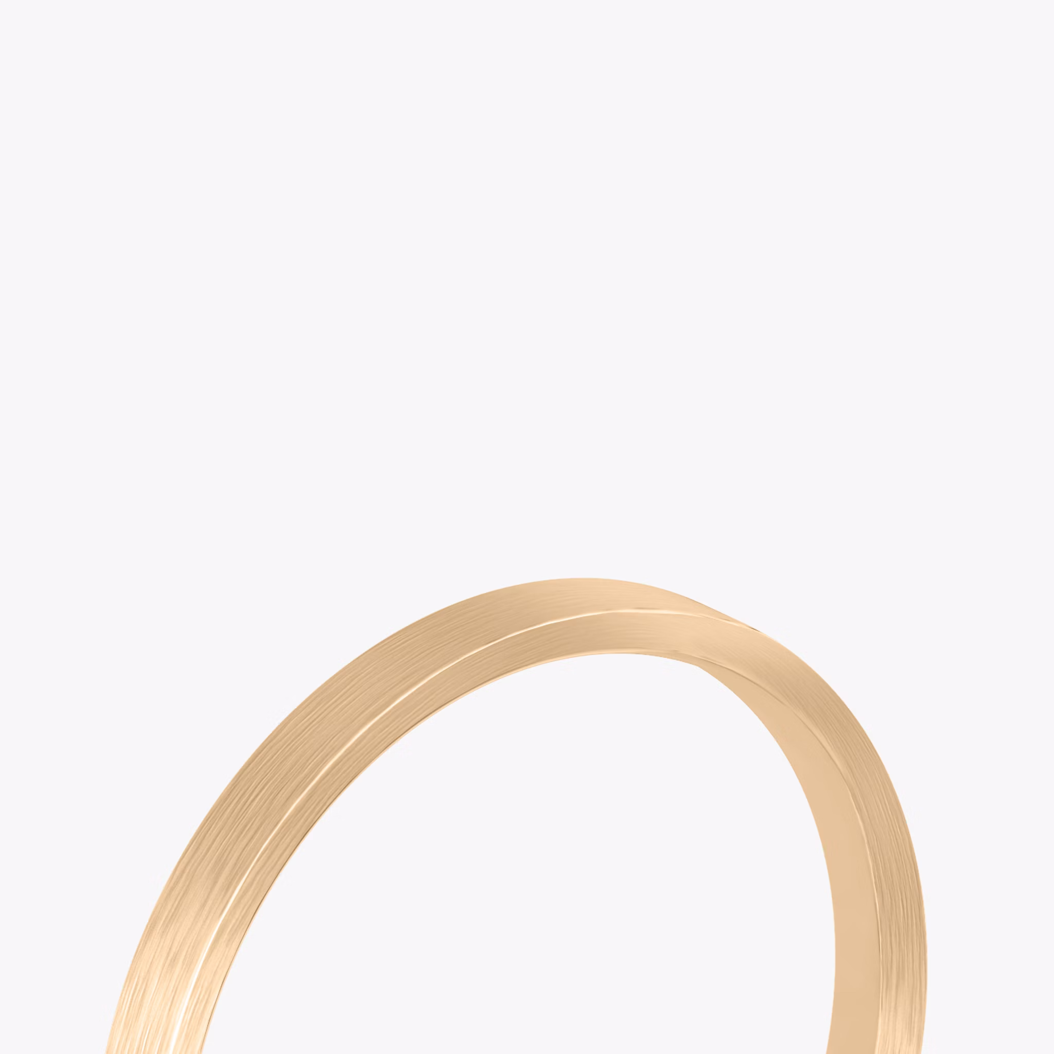 Brushed Flat Band | 14k | Rose Gold | bandWidth: 2mm