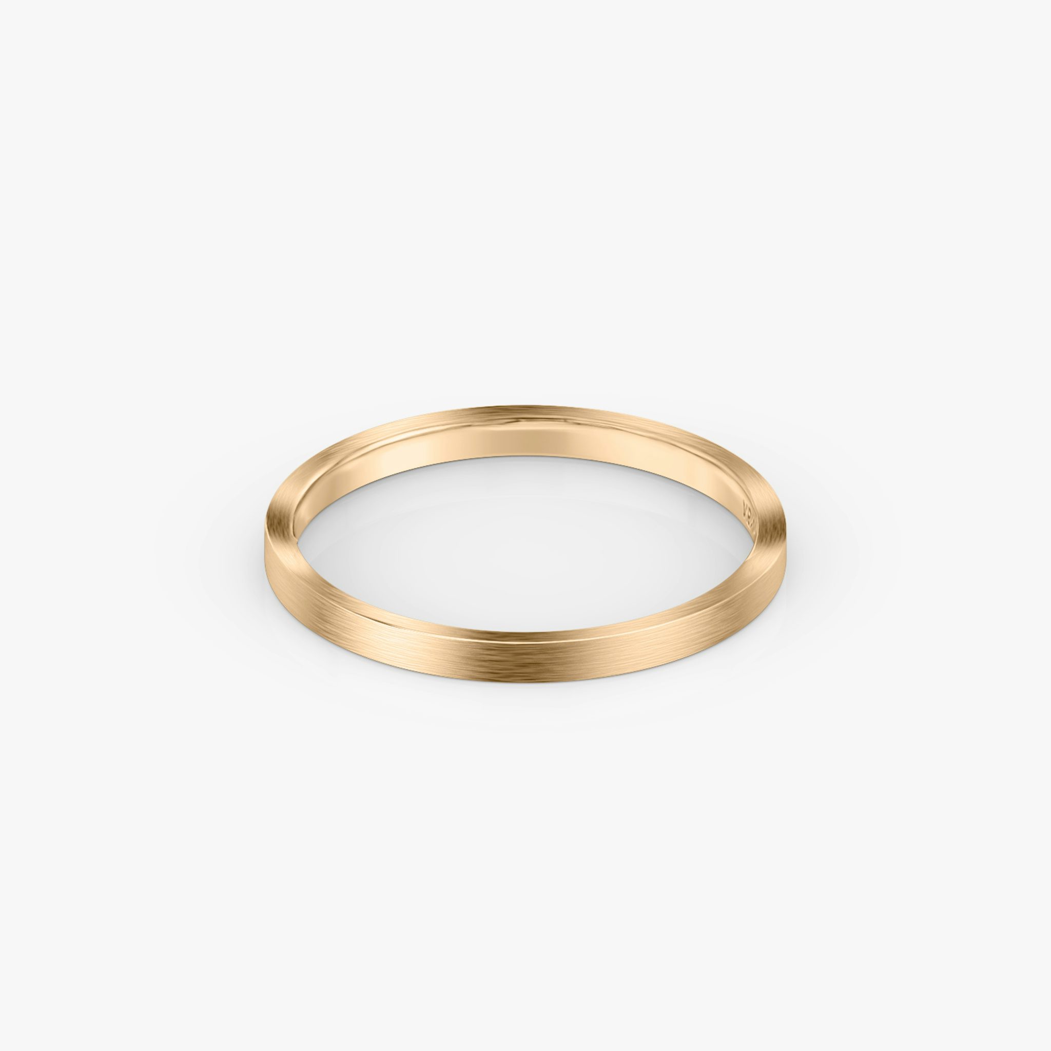 Brushed Flat Band | 14k | Rose Gold | bandWidth: 2mm