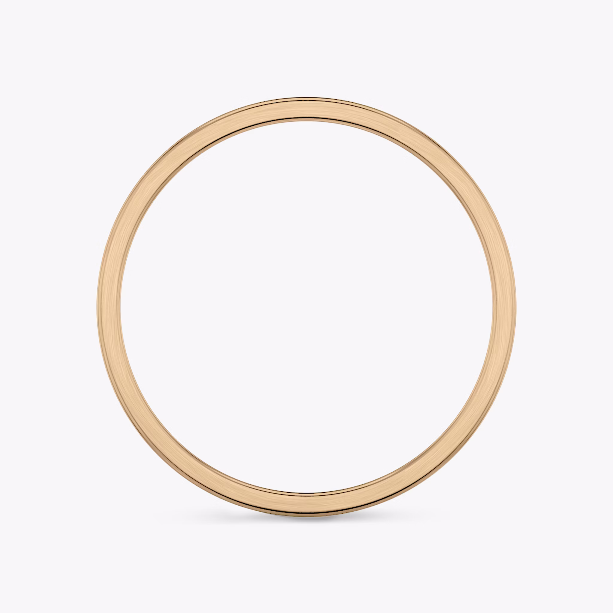 Brushed Flat Band | 14k | Rose Gold | bandWidth: 2mm
