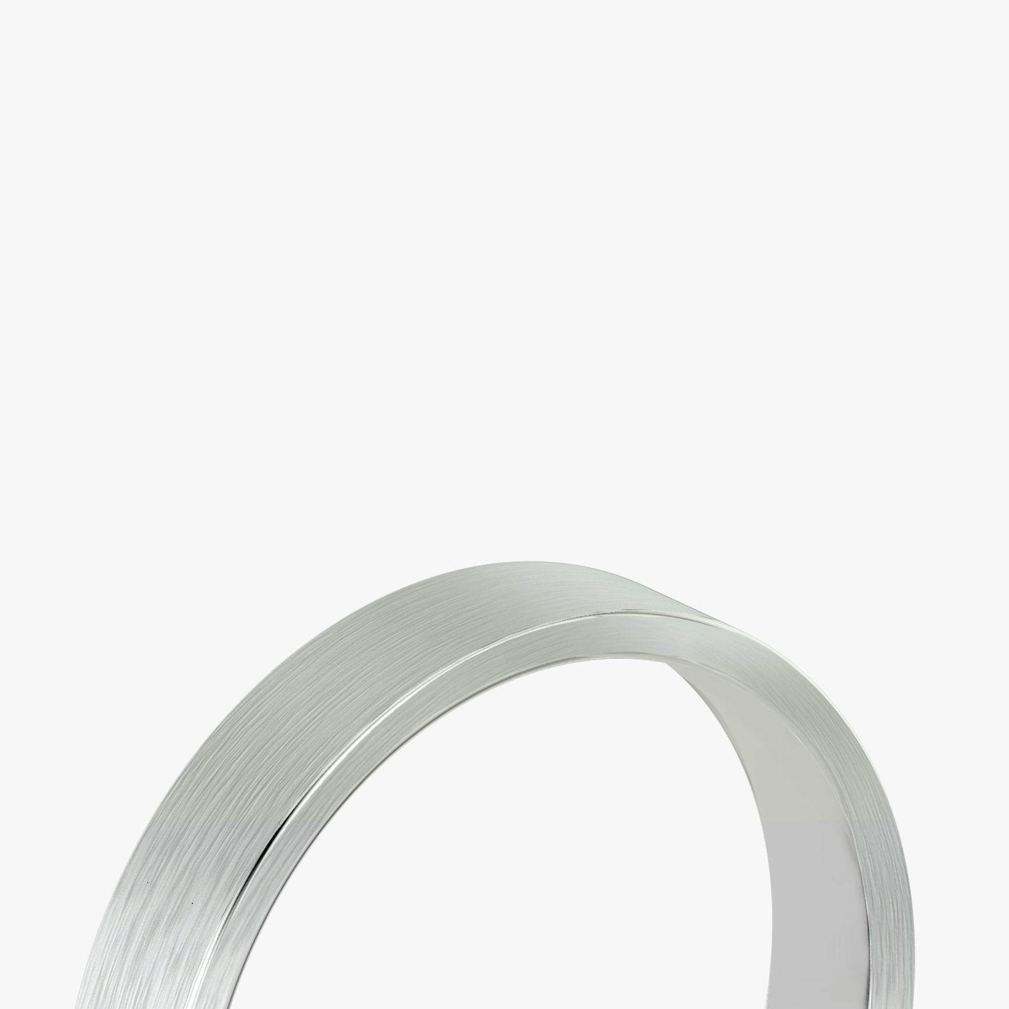 Brushed Flat Band | Platinum | bandWidth: 4mm