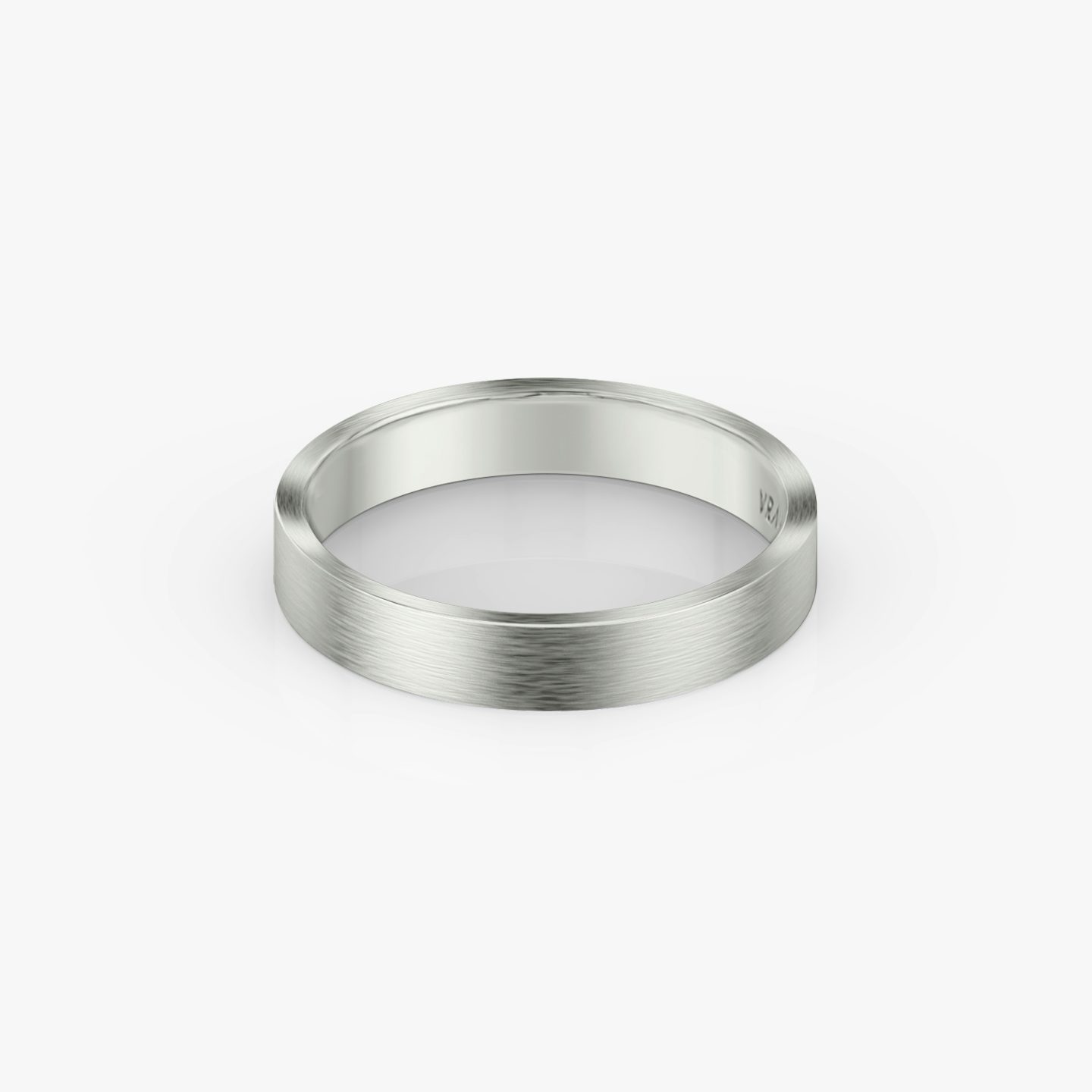 Brushed Flat Band | Platinum | bandWidth: 4mm