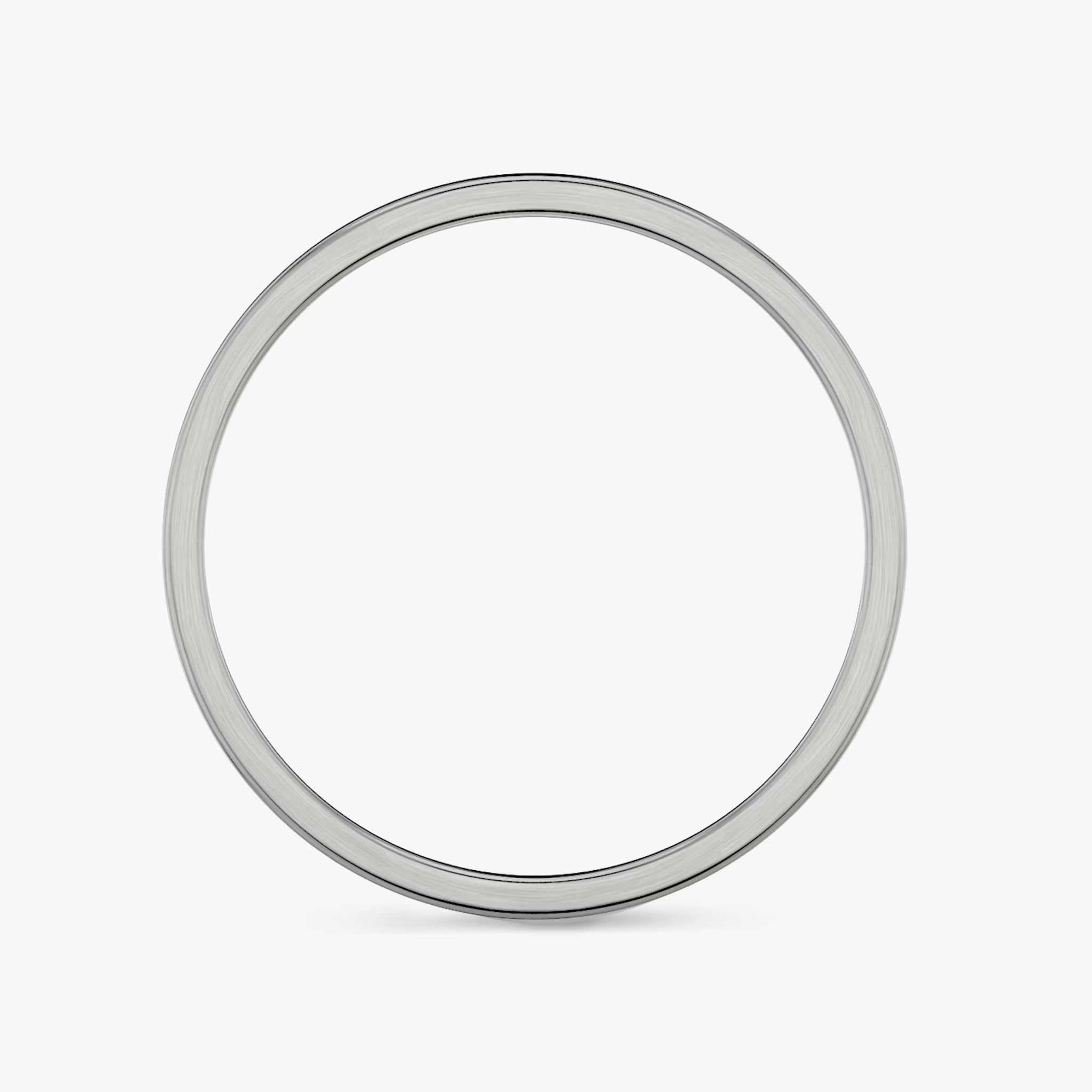 Brushed Flat Band | 18k | White Gold | bandWidth: 4mm
