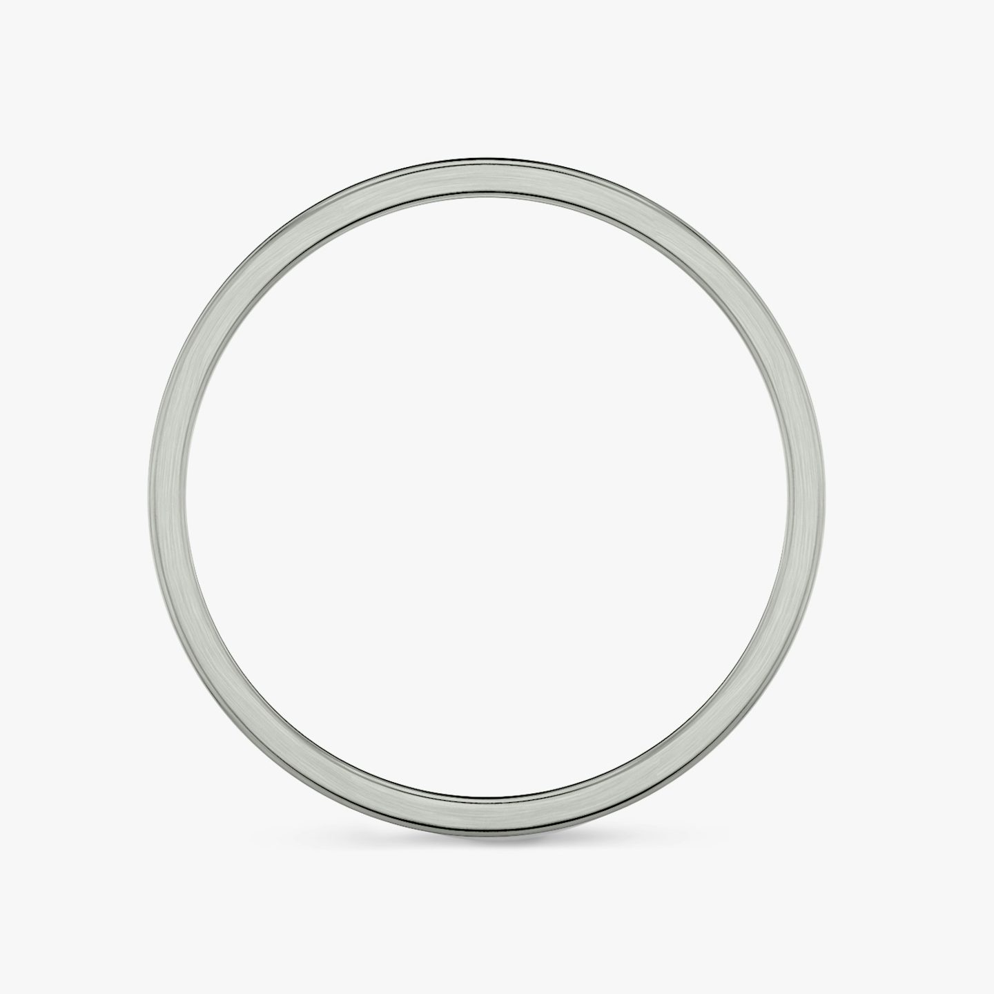 Brushed Flat Band | Platinum | bandWidth: 4mm
