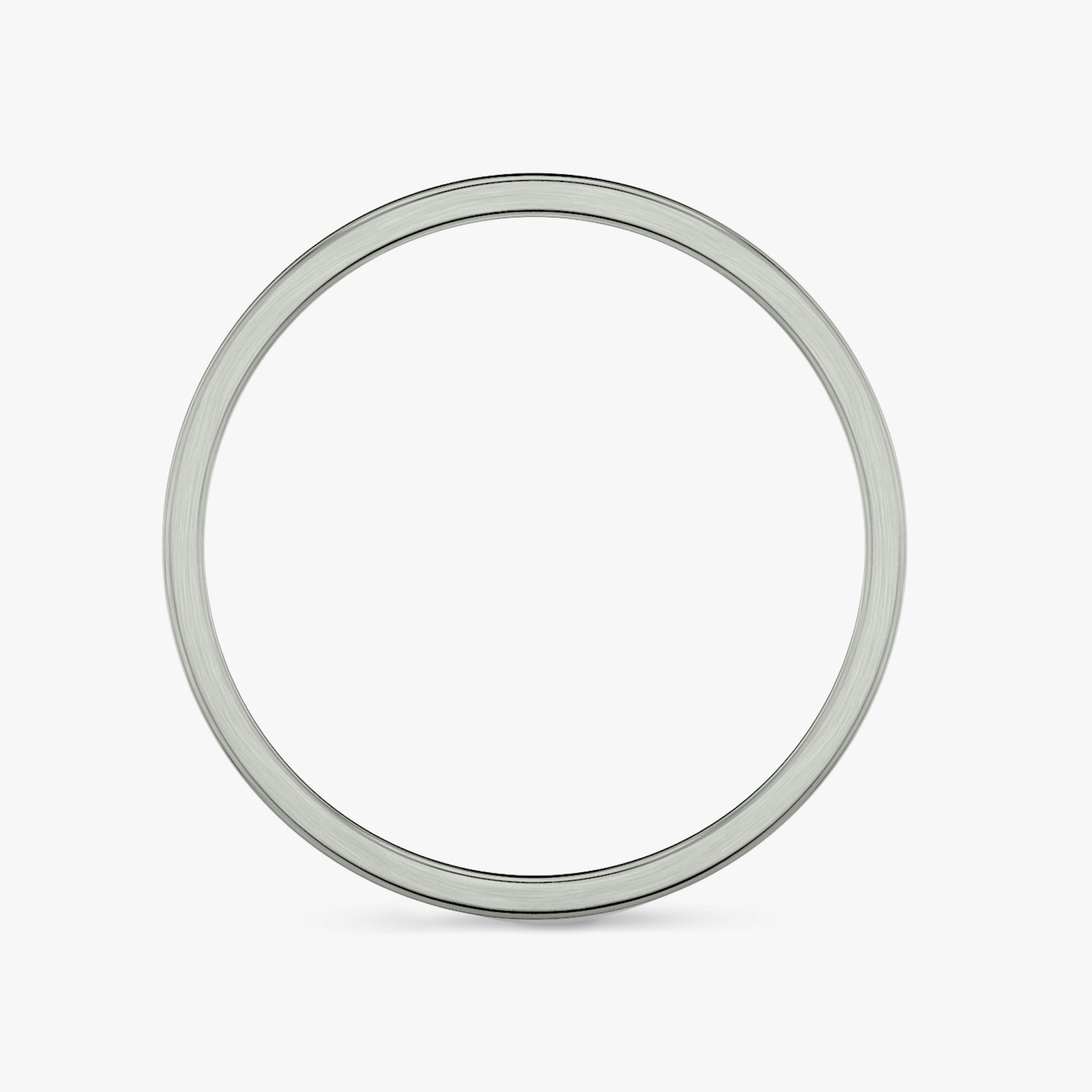 Brushed Flat Band | 18k | White Gold | bandWidth: 4mm