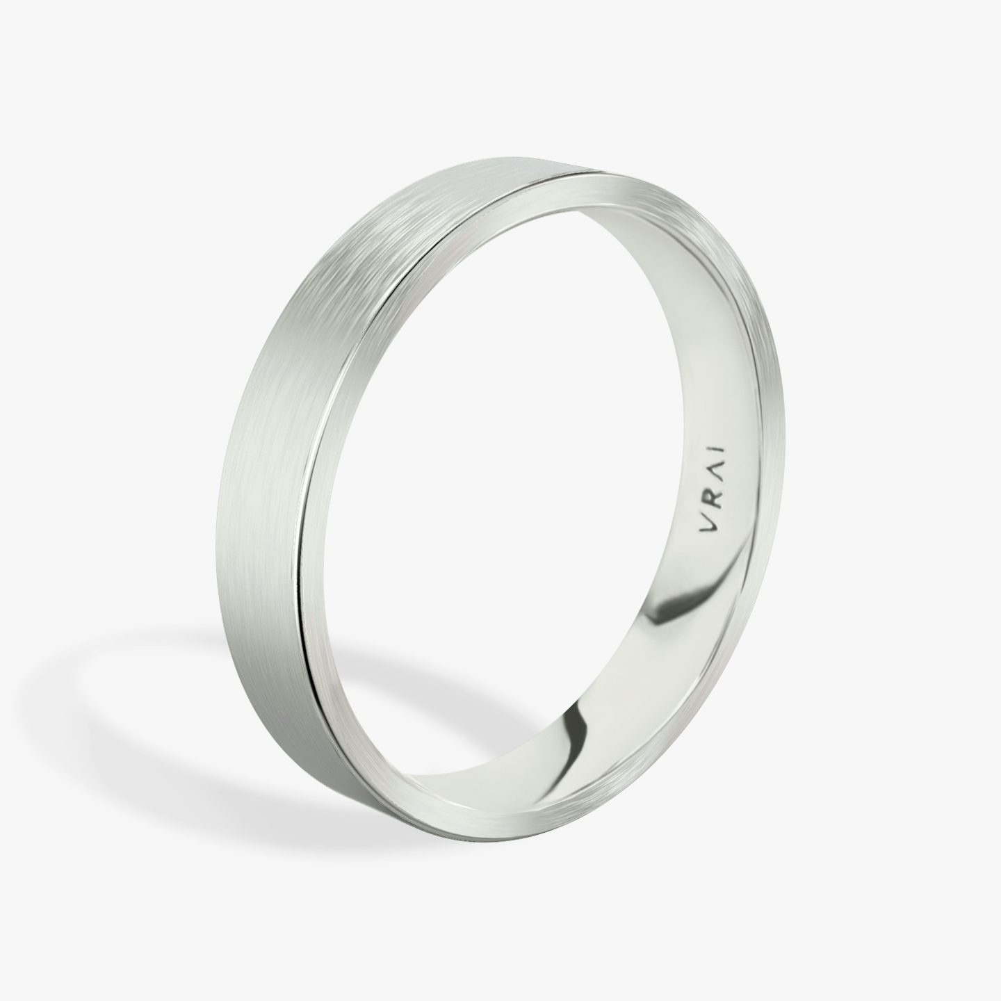 Brushed Flat Band | Platinum | bandWidth: 4mm