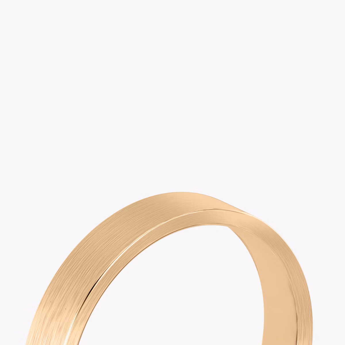 Brushed Flat Band | 14k | Rose Gold | bandWidth: 4mm