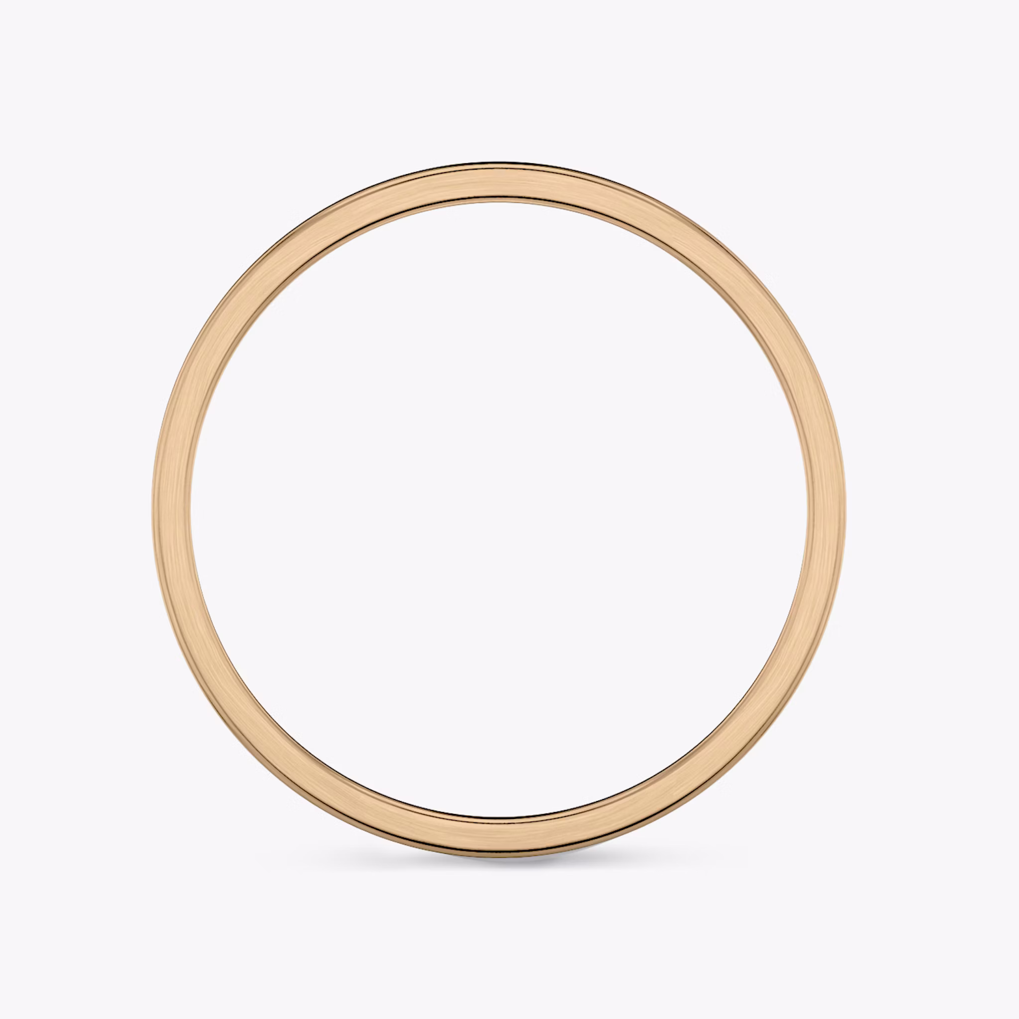 Brushed Flat Band | 14k | Rose Gold | bandWidth: 4mm