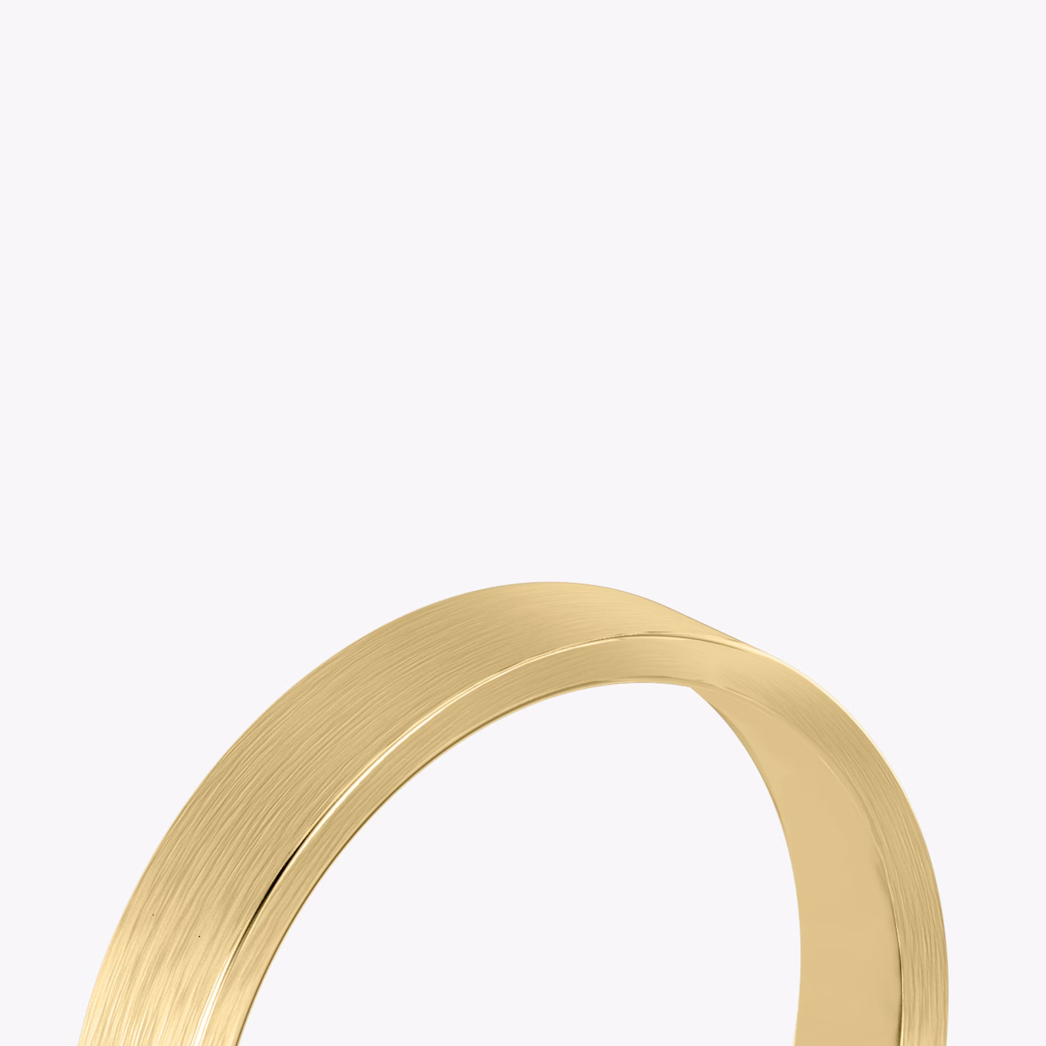 Brushed Flat Band | 18k | Yellow Gold | bandWidth: 4mm
