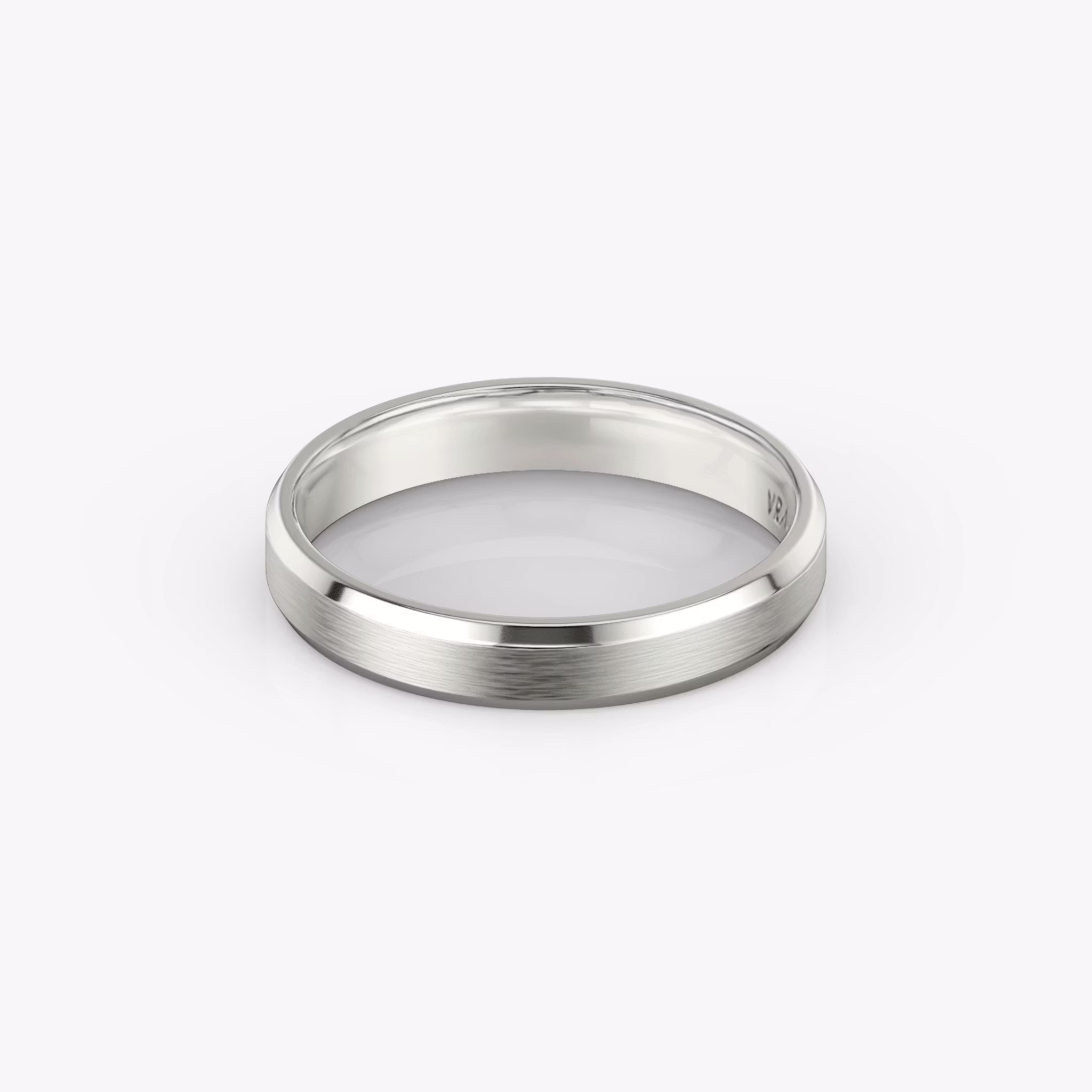 The Brushed Bevel Band | Platinum