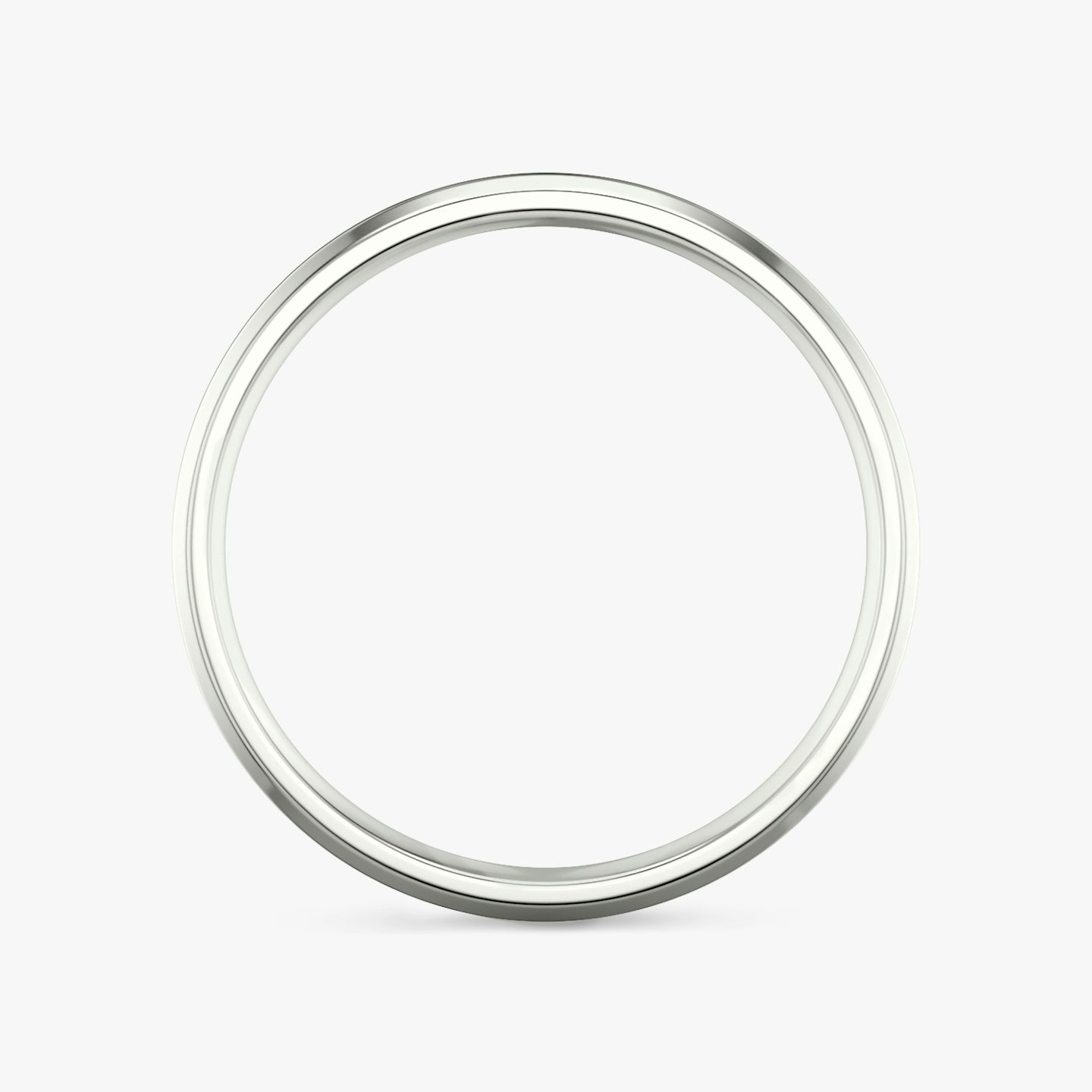 The Brushed Bevel Band | 18k | White Gold | bandWidth: 4mm
