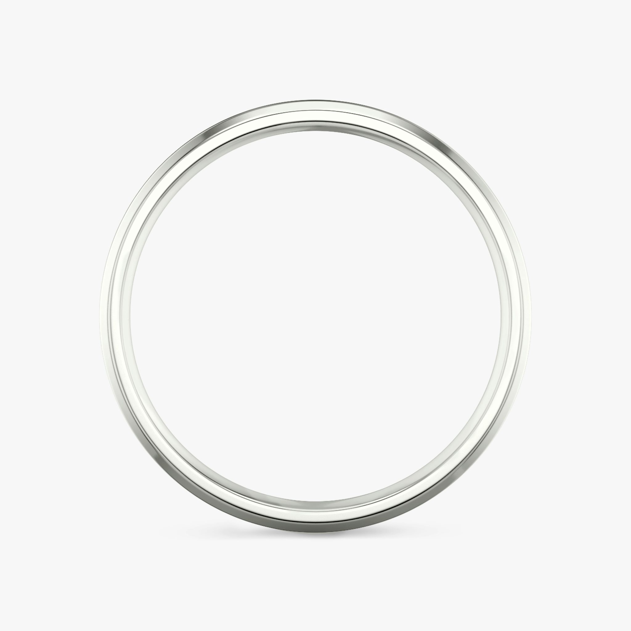 The Brushed Bevel Band | 18k | White Gold | bandWidth: 4mm