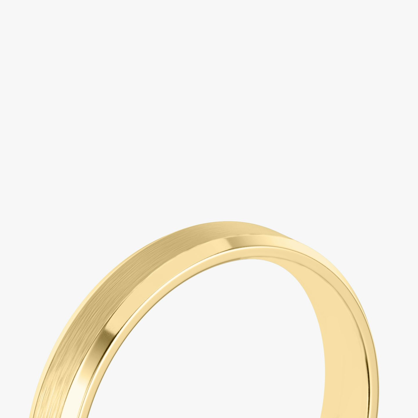 The Brushed Bevel Band | 18k | Yellow Gold | bandWidth: 4mm