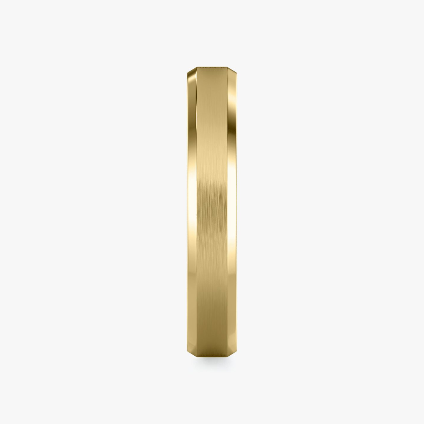 The Brushed Bevel Band | 18k | Yellow Gold | bandWidth: 4mm