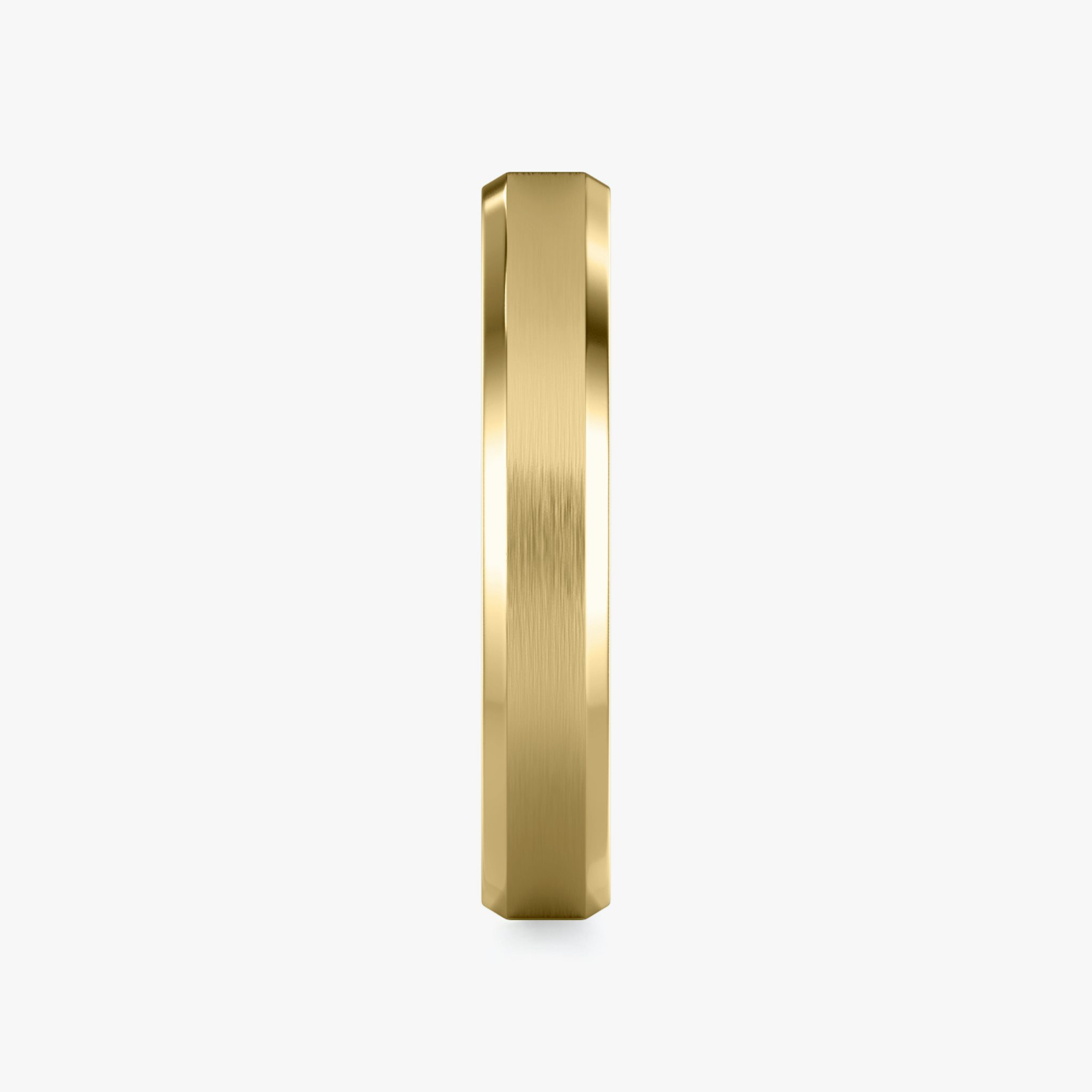 The Brushed Bevel Band | 18k | Yellow Gold | bandWidth: 4mm