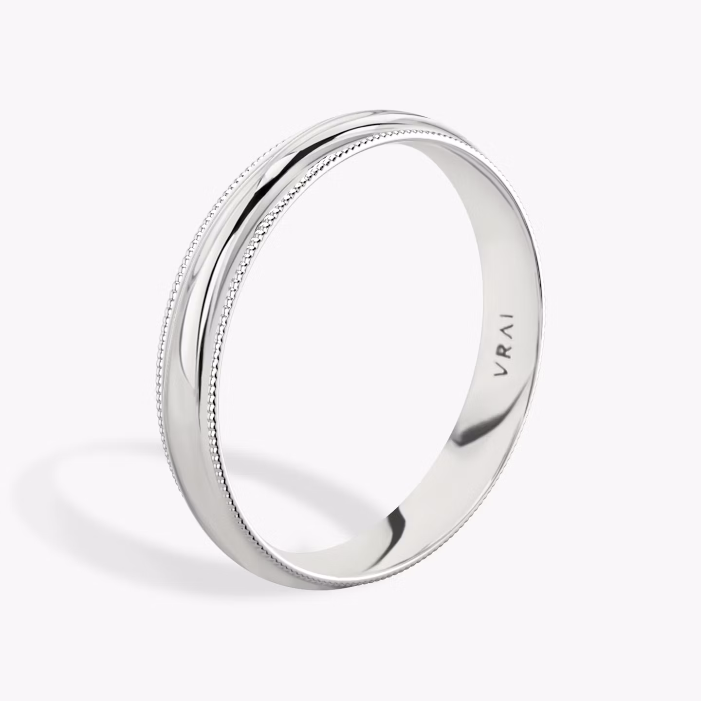 The Milgrain Band | 18k | White Gold | bandWidth: 4mm