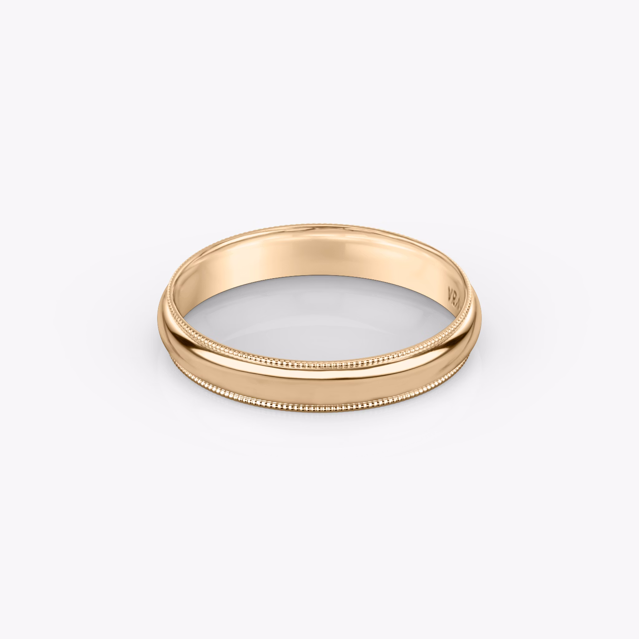 The Milgrain Band | 14k | Rose Gold | bandWidth: 4mm